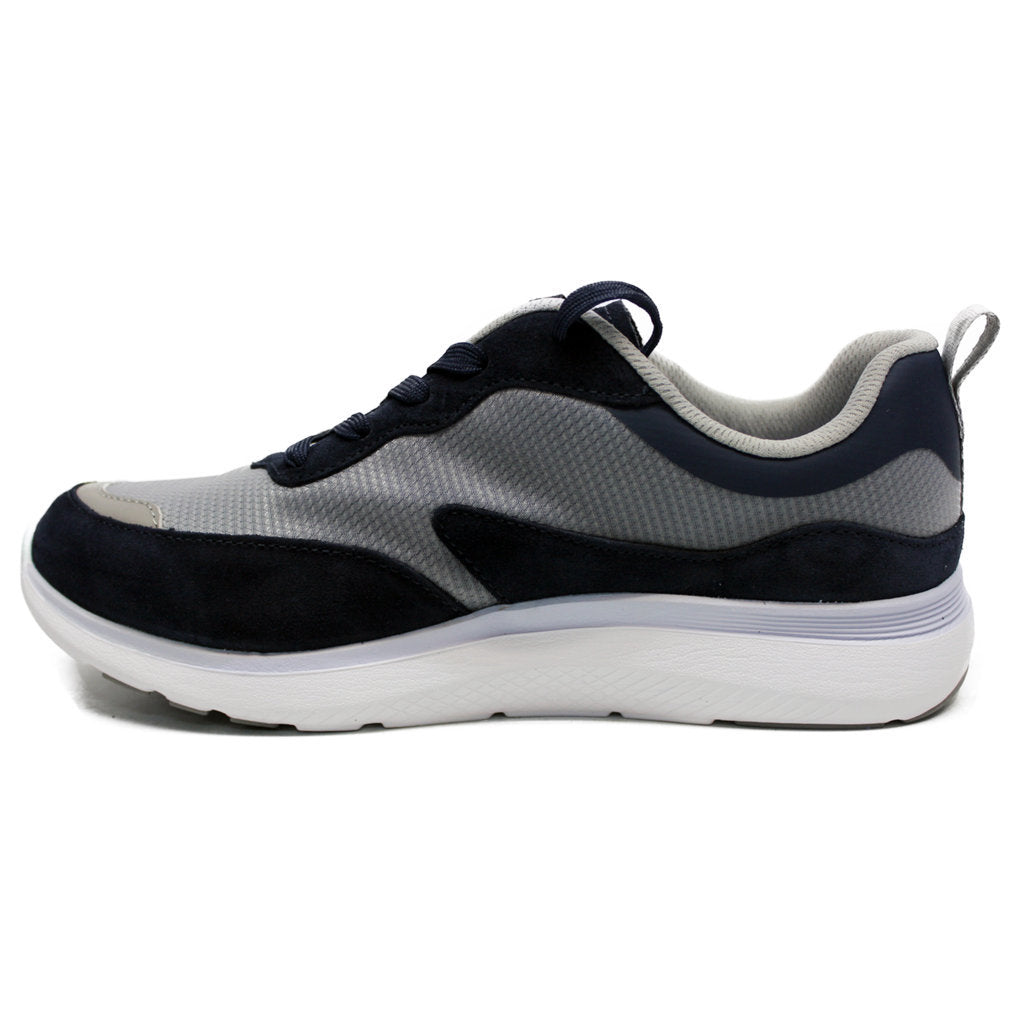 Vionic Ayse Leather Textile Womens Sneakers#color_navy