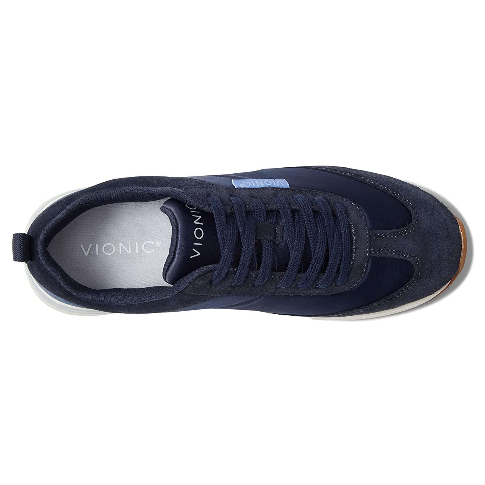 Vionic Curran Breilyn Leather Womens Sneakers#color_navy