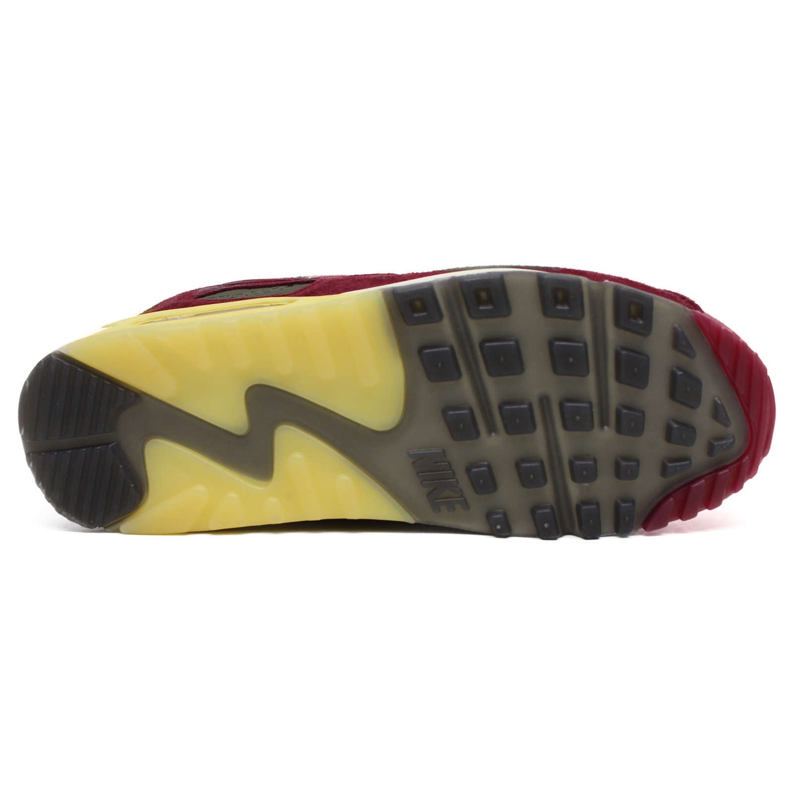 Nike Air Max 90 NRG Suede Leather Unisex Low-Top Sneakers#color_ridgerock black turbo green