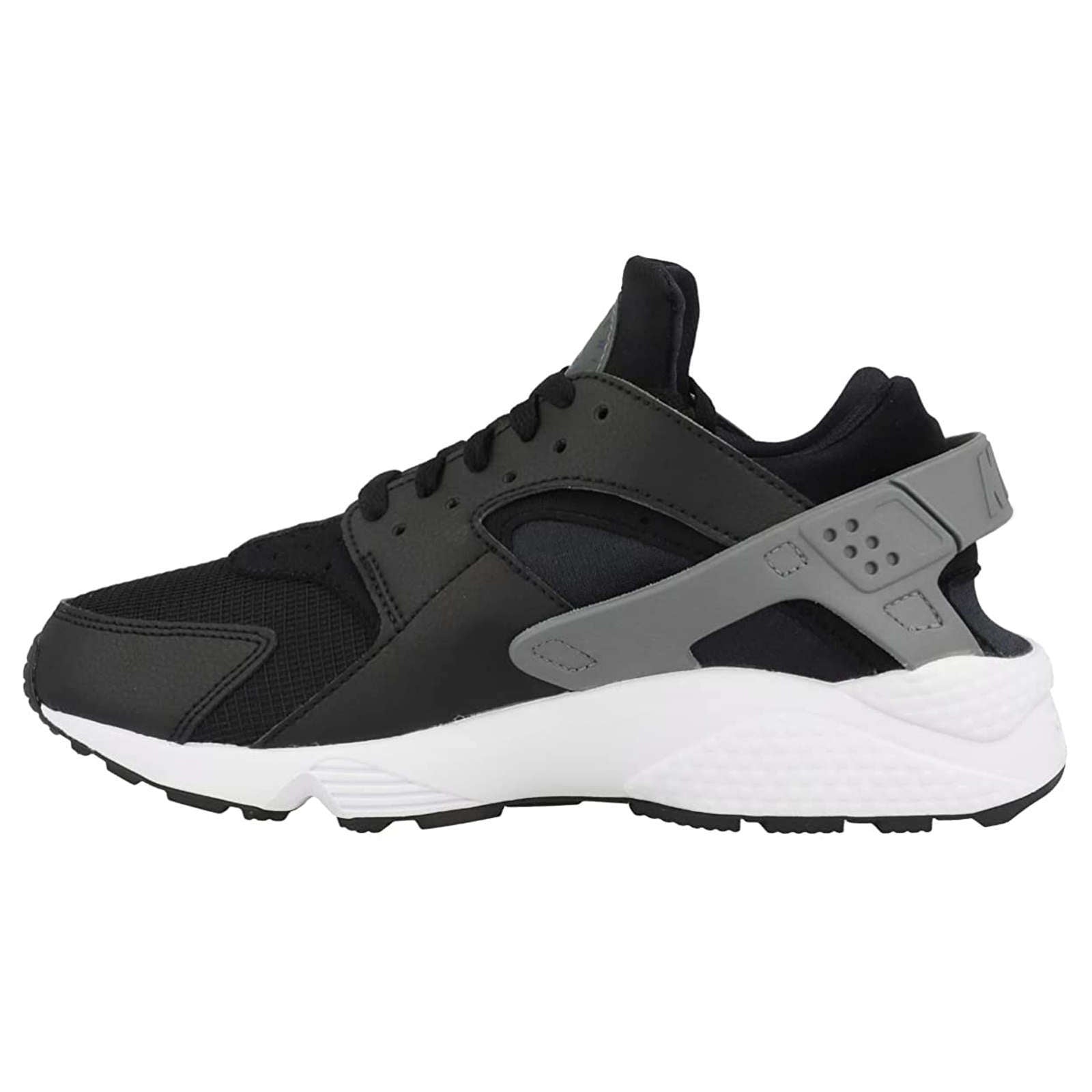 Nike Air Huarache J22 Synthetic Textile Unisex Low-Top Sneakers#color_black marina smoke grey white