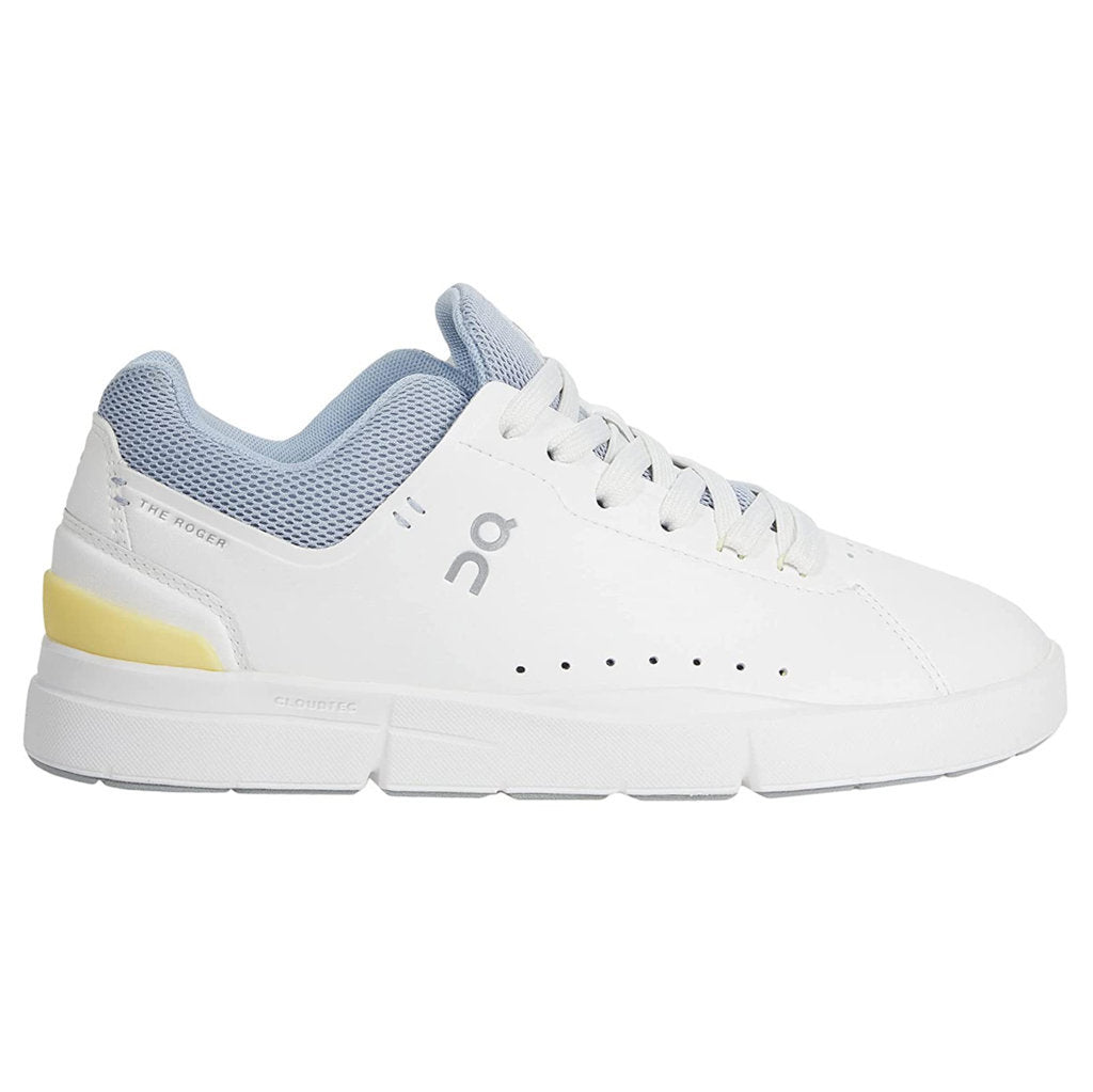 On The Roger Advantage Textile Synthetic Womens Sneakers#color_white nimbus