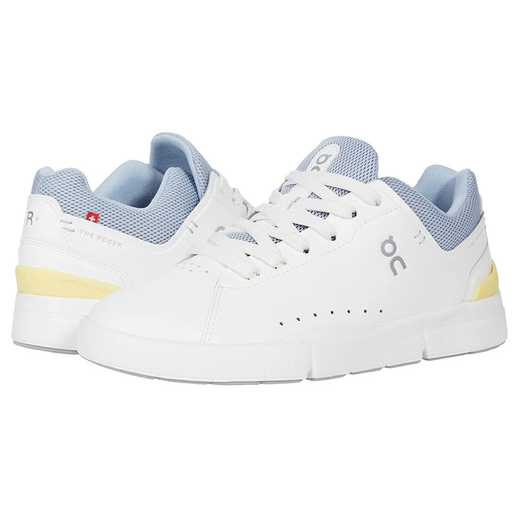 On The Roger Advantage Textile Synthetic Womens Sneakers#color_white nimbus