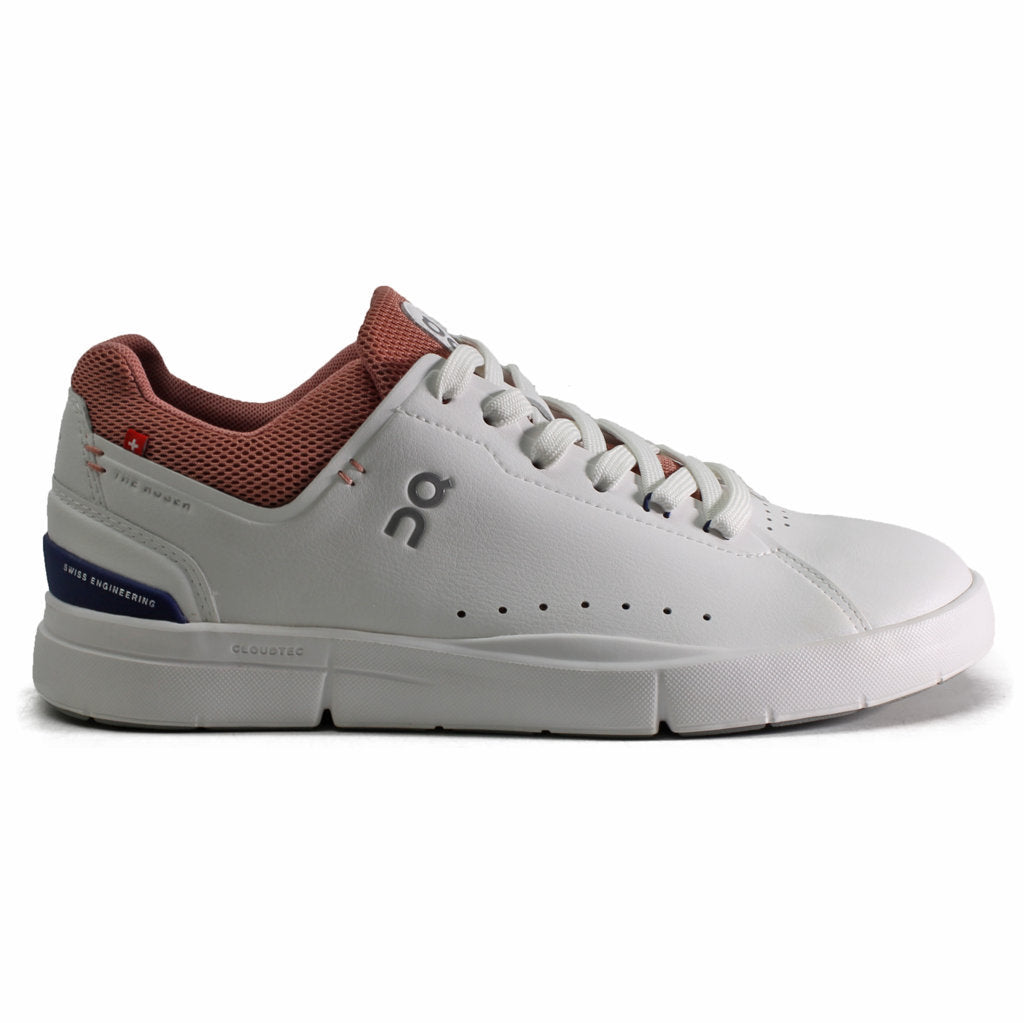On The Roger Advantage Textile Synthetic Womens Sneakers#color_white dustrose