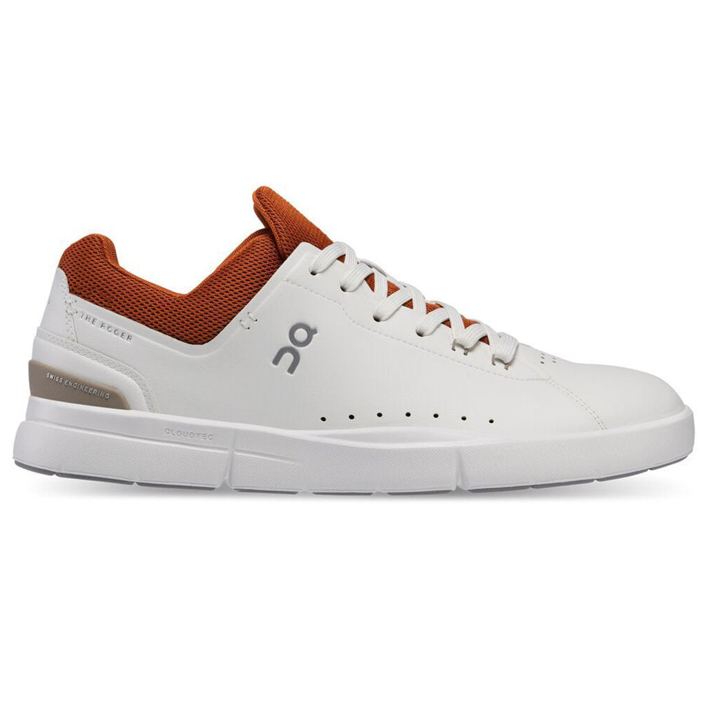 On The Roger Advantage Textile Synthetic Womens Sneakers#color_white rust
