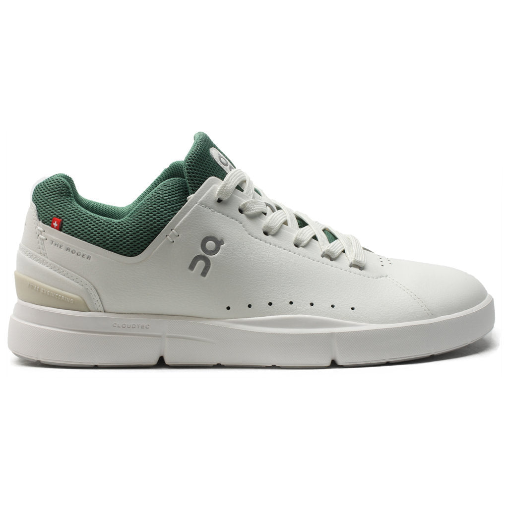 On The Roger Advantage Textile Synthetic Womens Sneakers#color_white green