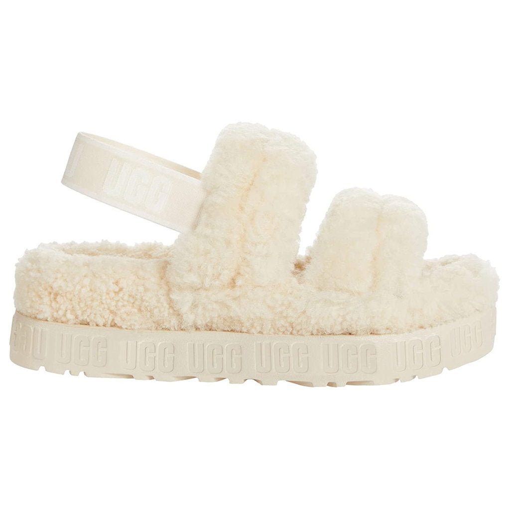 Ugg Oh Fluffita Fur Suede Womens Sandals#color_natural