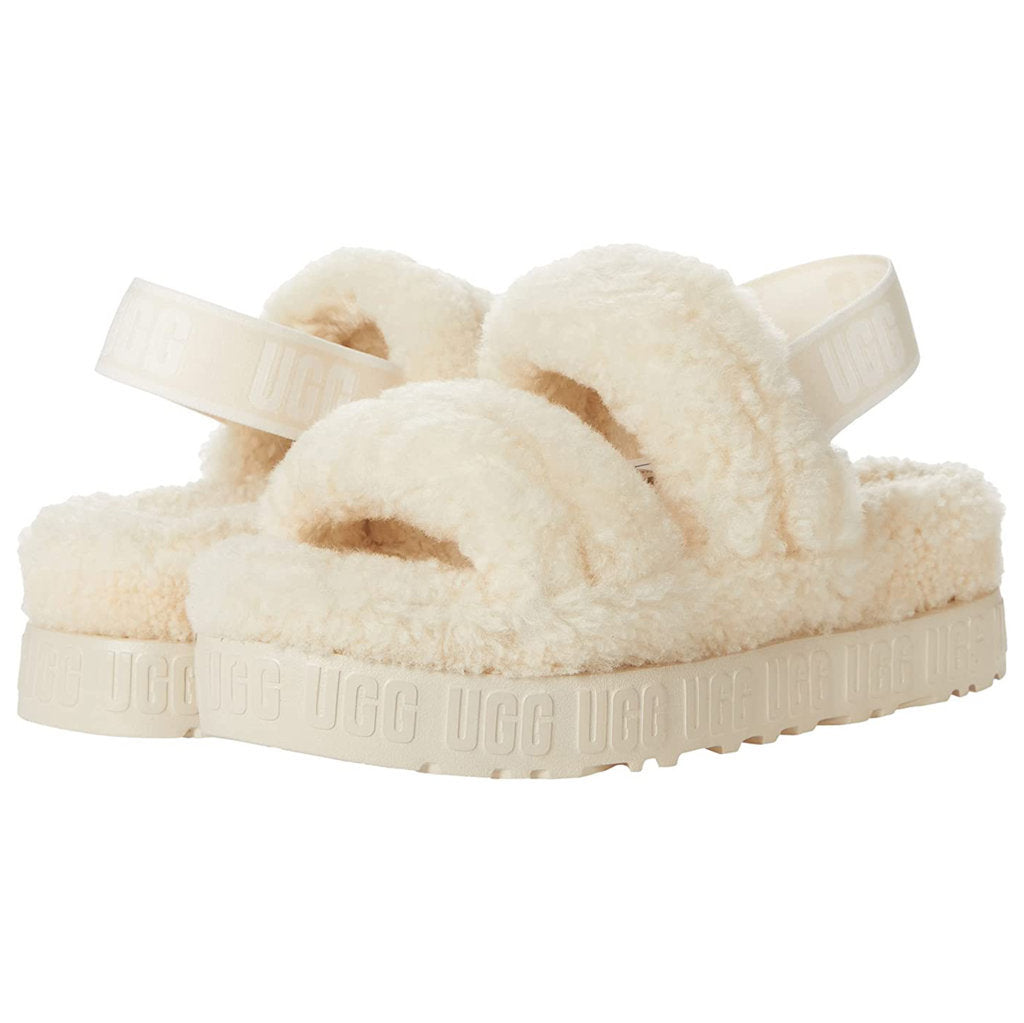 Ugg Oh Fluffita Fur Suede Womens Sandals#color_natural