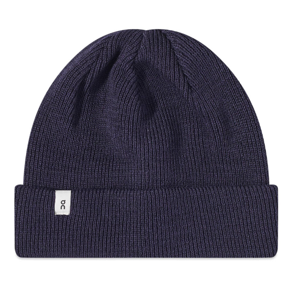 On Running Merino Beanie Wool Unisex Hats #color_Navy