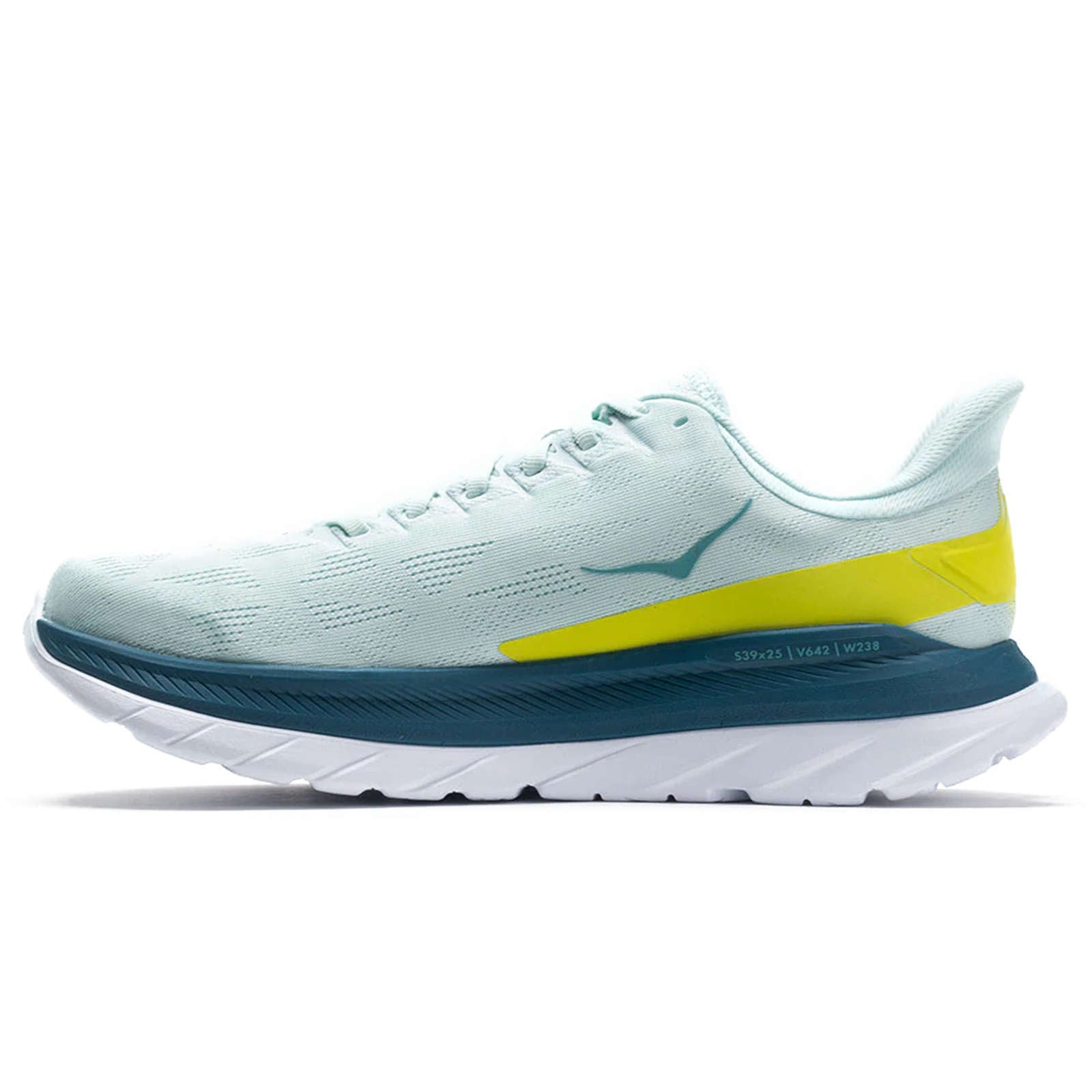 Hoka One One Mach 4 Mesh Men's Low-Top Road Running Sneakers#color_blue glass evening primrose