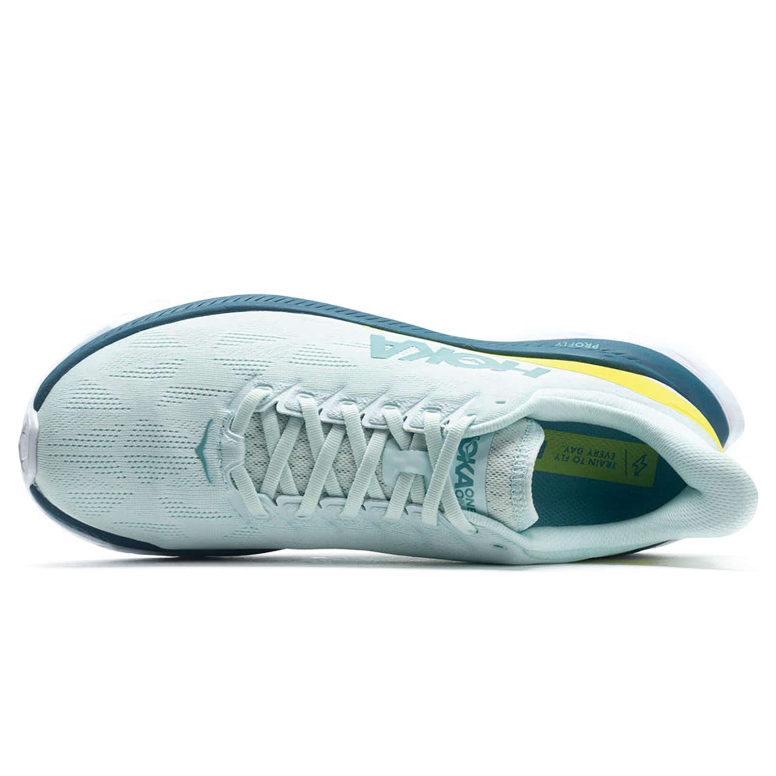 Hoka One One Mach 4 Mesh Men's Low-Top Road Running Sneakers#color_blue glass evening primrose