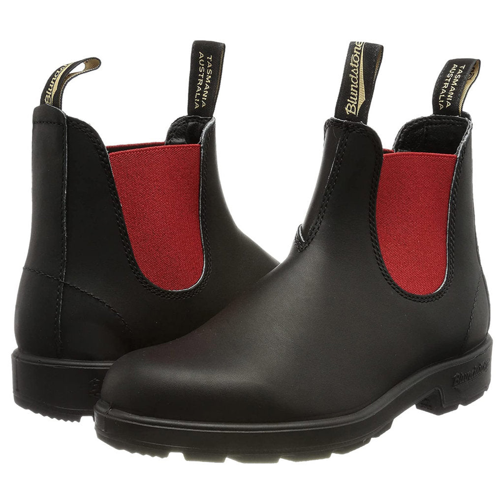 Blundstone 508 Water-Resistant Leather Unisex Chelsea Boots#color_black red