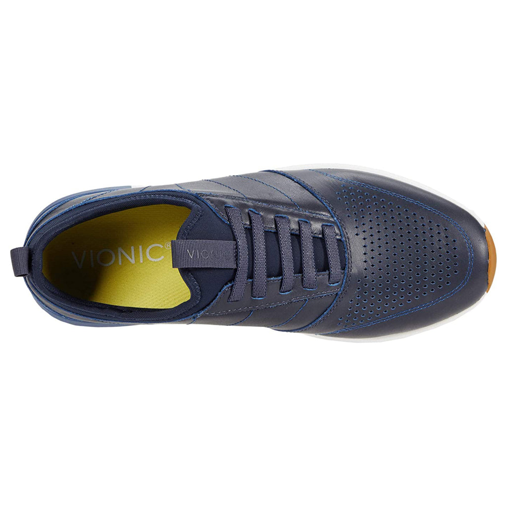 Vionic Trent Leather Mens Trainers#color_navy
