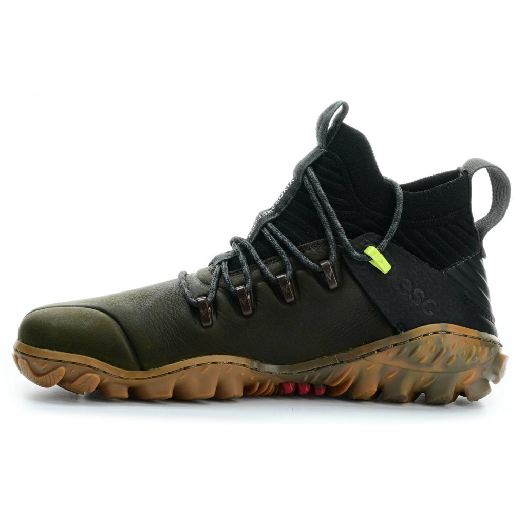 Vivobarefoot Magna Forest ESC Leather Textile Mens Sneakers#color_bracken lime