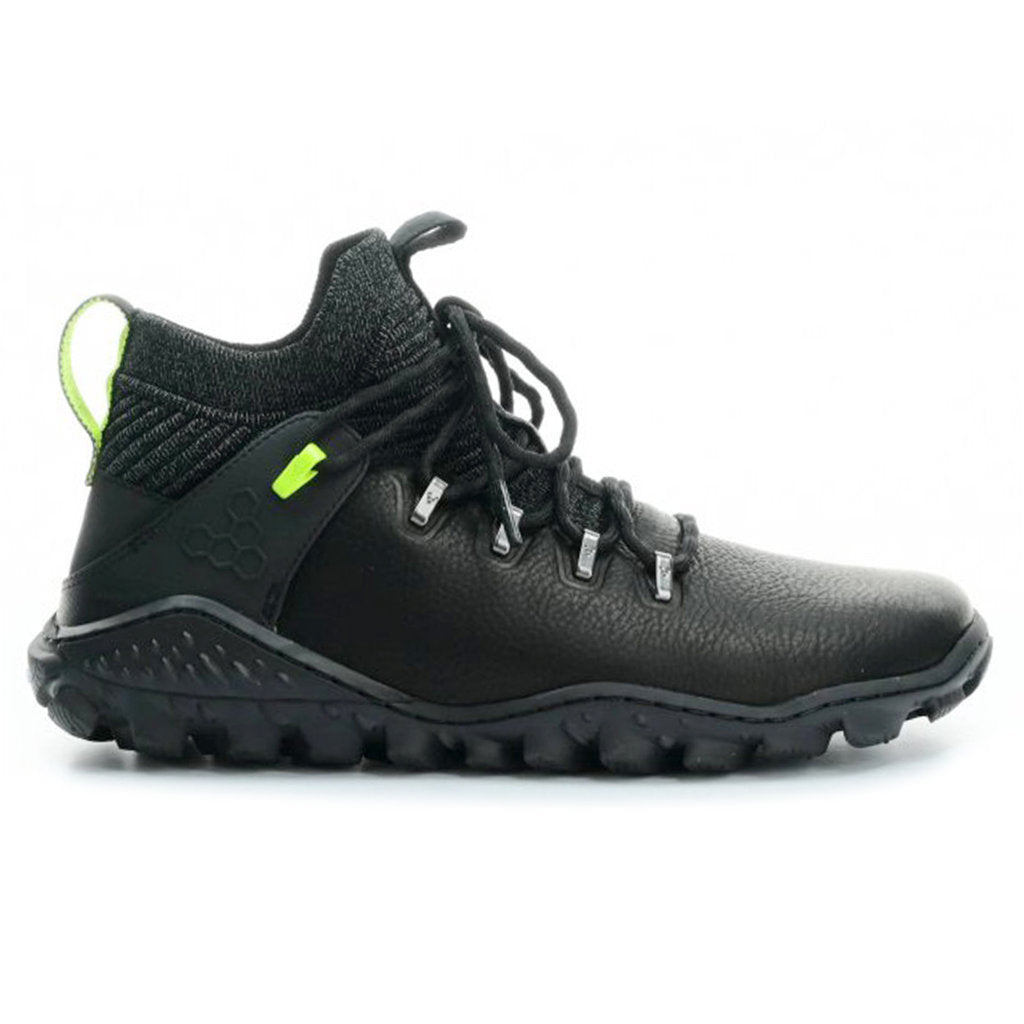 Vivobarefoot Magna Forest ESC Leather Textile Mens Sneakers#color_obsidian lime