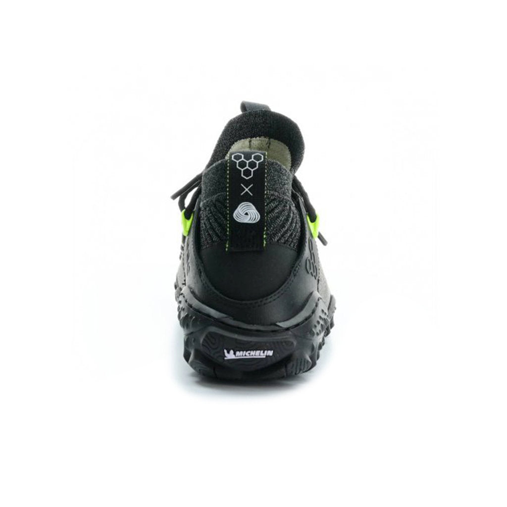 Vivobarefoot Magna Forest ESC Leather Textile Mens Sneakers#color_obsidian lime
