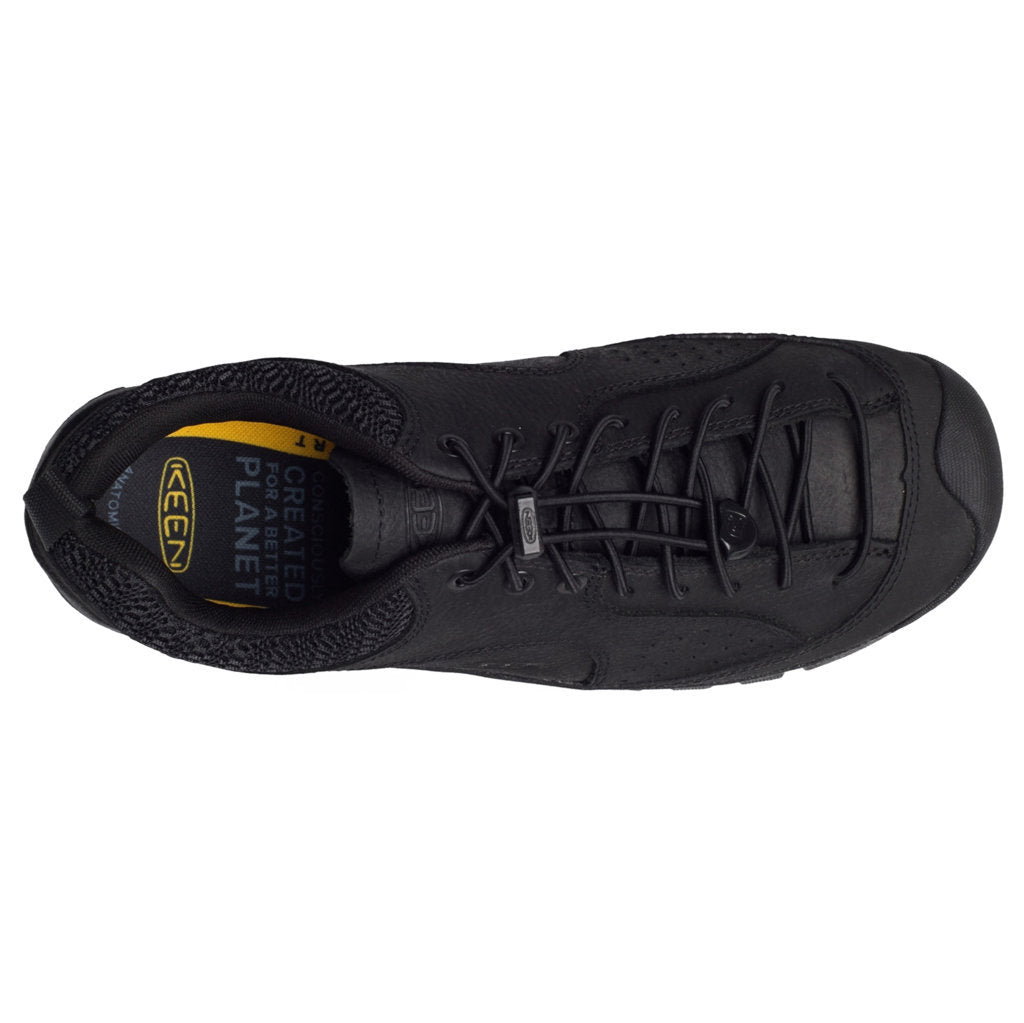 Keen Jasper Rocks Leather & Rubber Men's Hiking Sneakers#color_black black