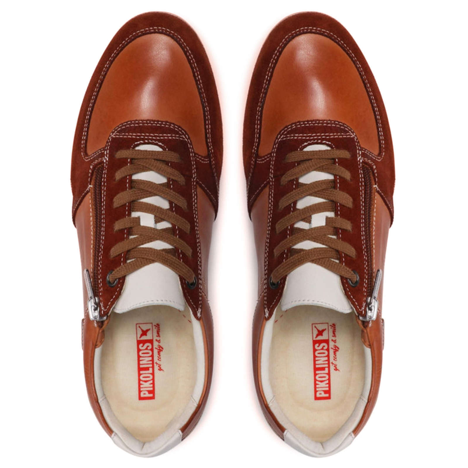 Pikolinos Alarcon M9T-6163 Leather Mens Sneakers#color_brandy