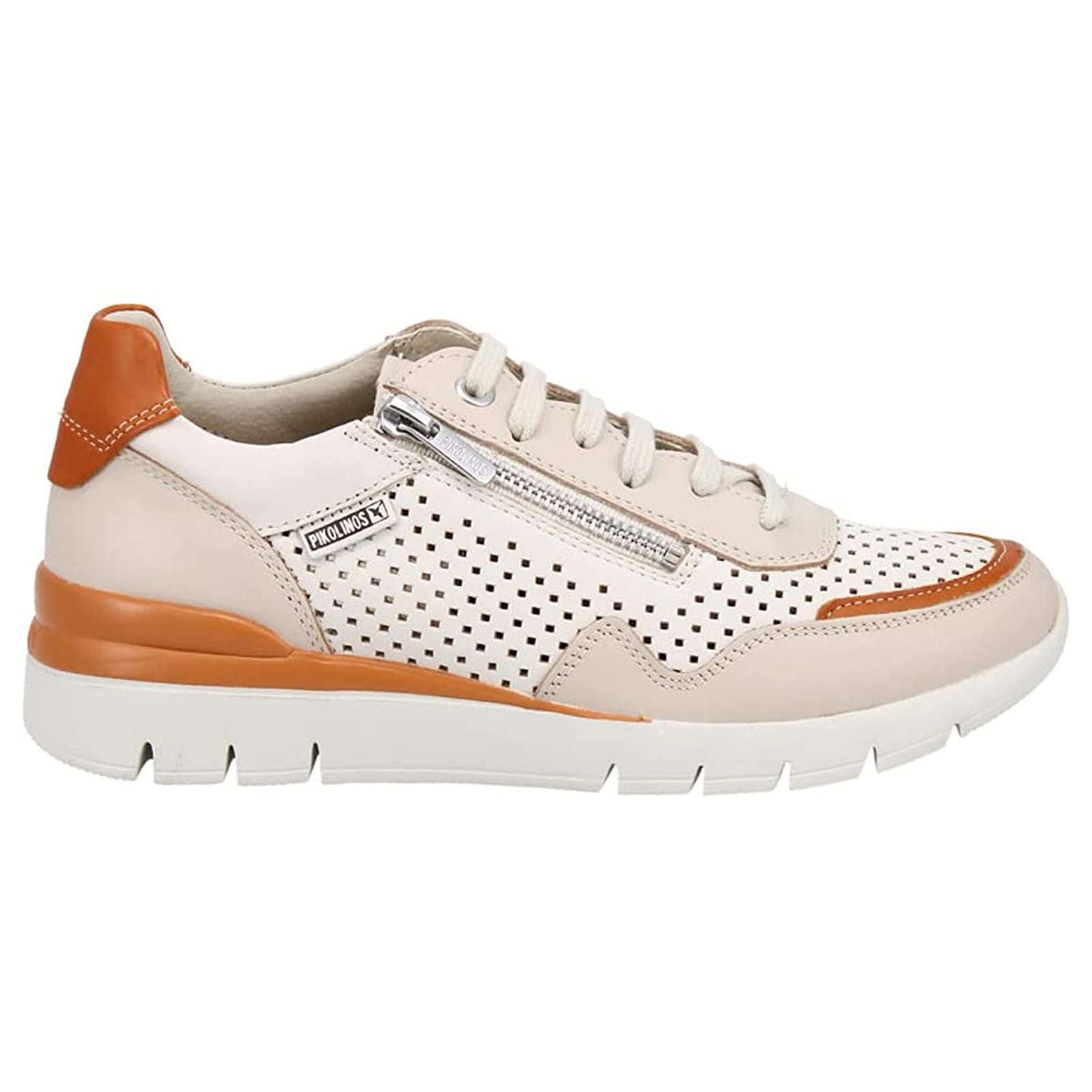 Pikolinos Cantabria W4R-6968 Leather Womens Sneakers#color_marfil orange