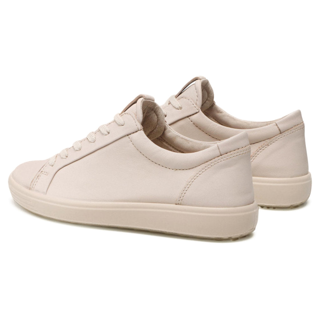Ecco Soft 7 Smooth Leather Womens Sneakers#color_limestone
