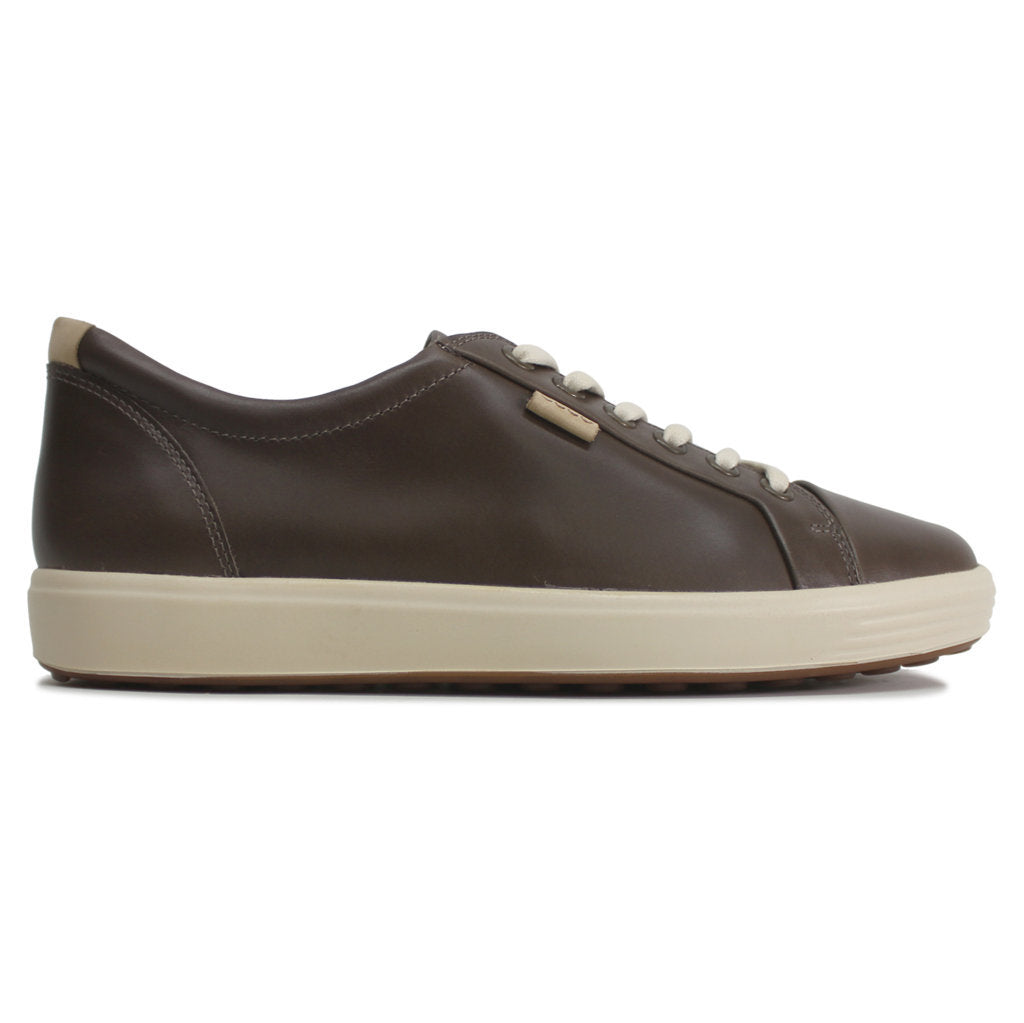 Ecco Soft 7 Smooth Leather Womens Sneakers#color_taupe