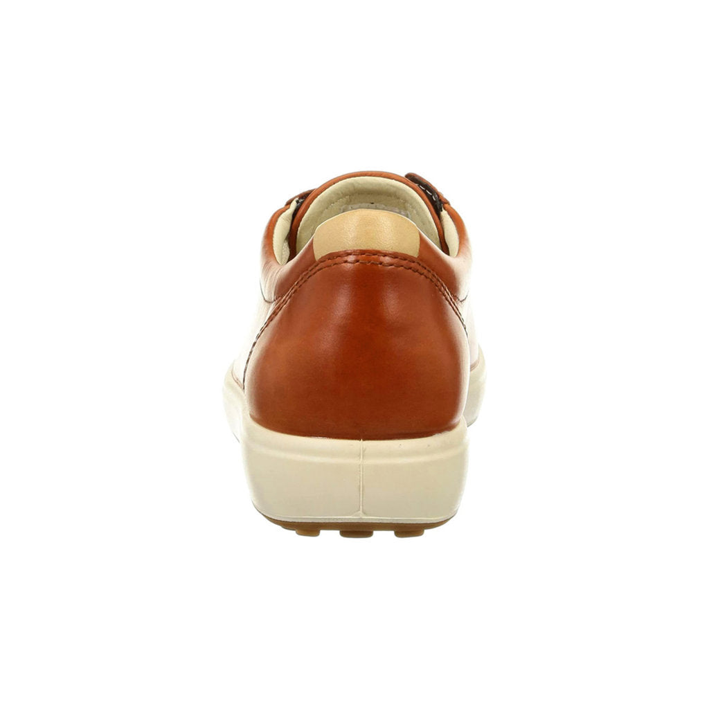 Ecco Soft 7 Smooth Leather Womens Sneakers#color_cognac