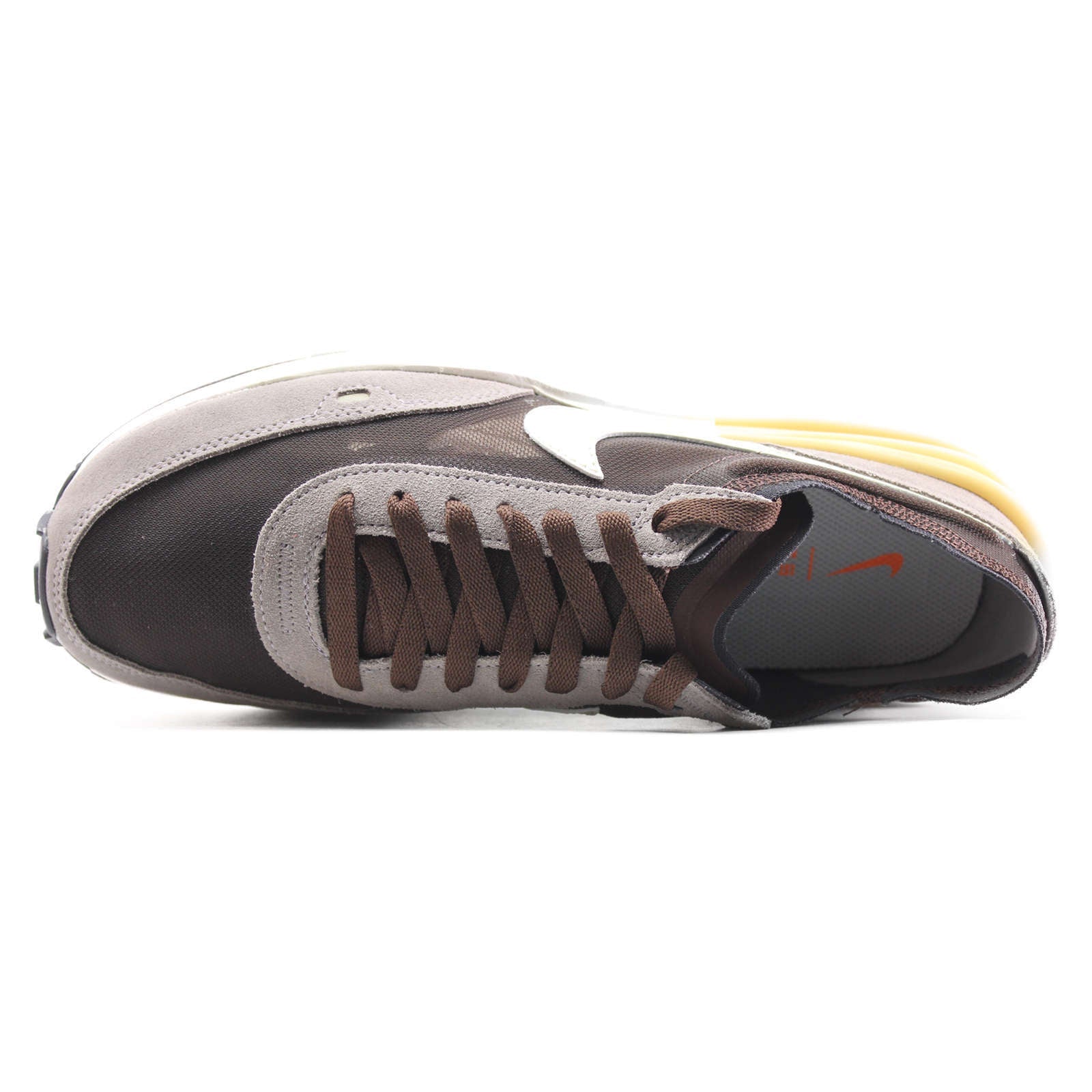 Nike Waffle One Leather Textile Men's Low-Top Sneakers#color_light chocolate natural