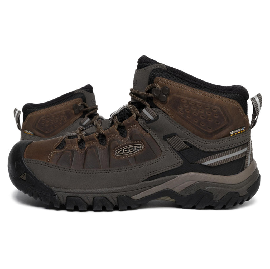 Keen Targhee III Mid WP Leather Textile Mens Boots#color_bungee cord black