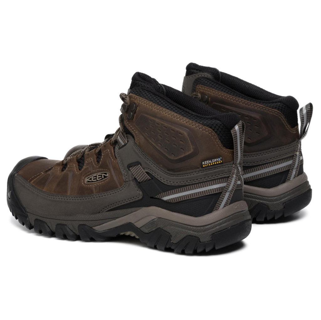 Keen Targhee III Mid WP Leather Textile Mens Boots#color_bungee cord black