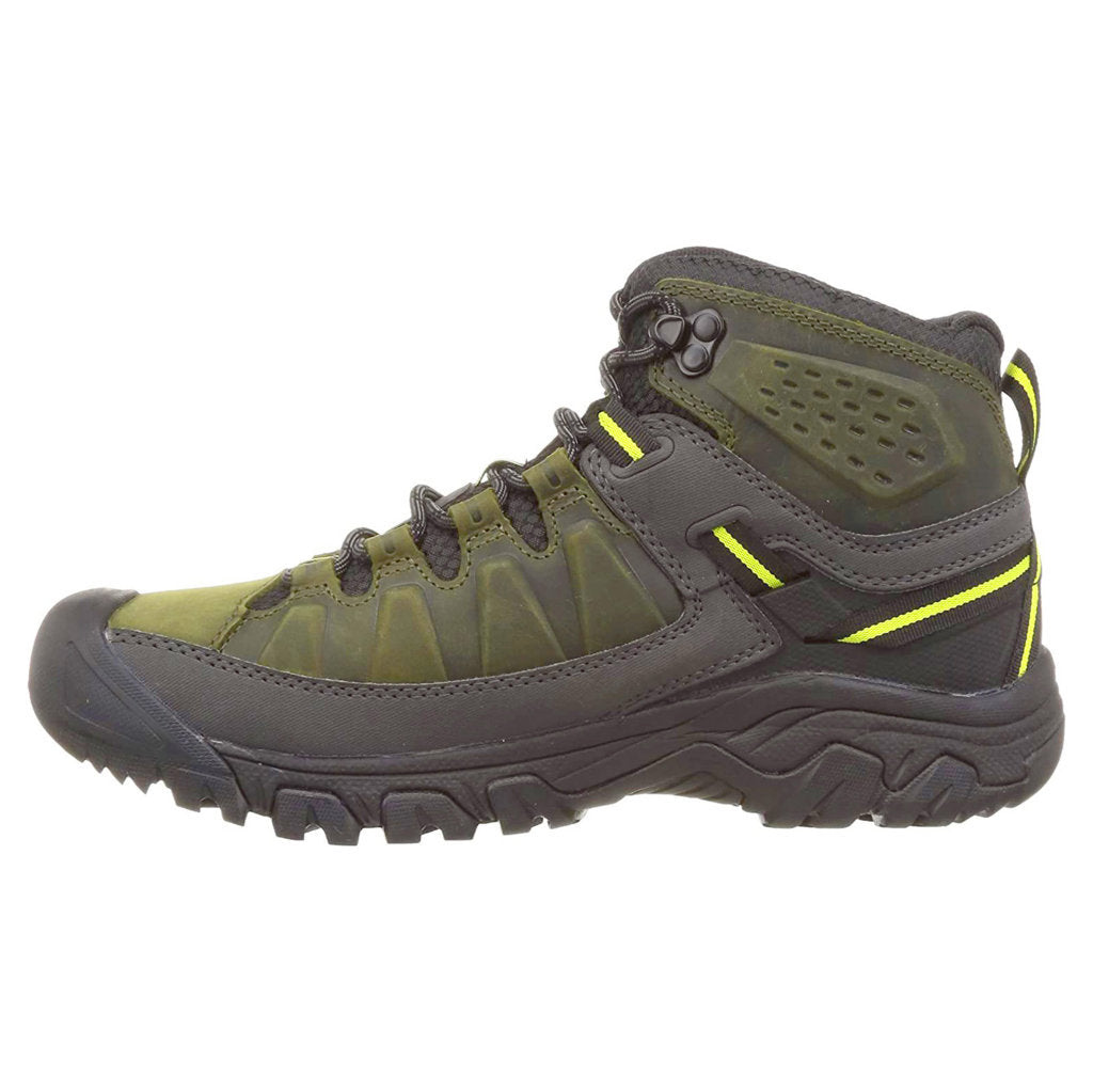 Keen Targhee III Mid WP Leather Textile Mens Boots#color_forest night evening primrose