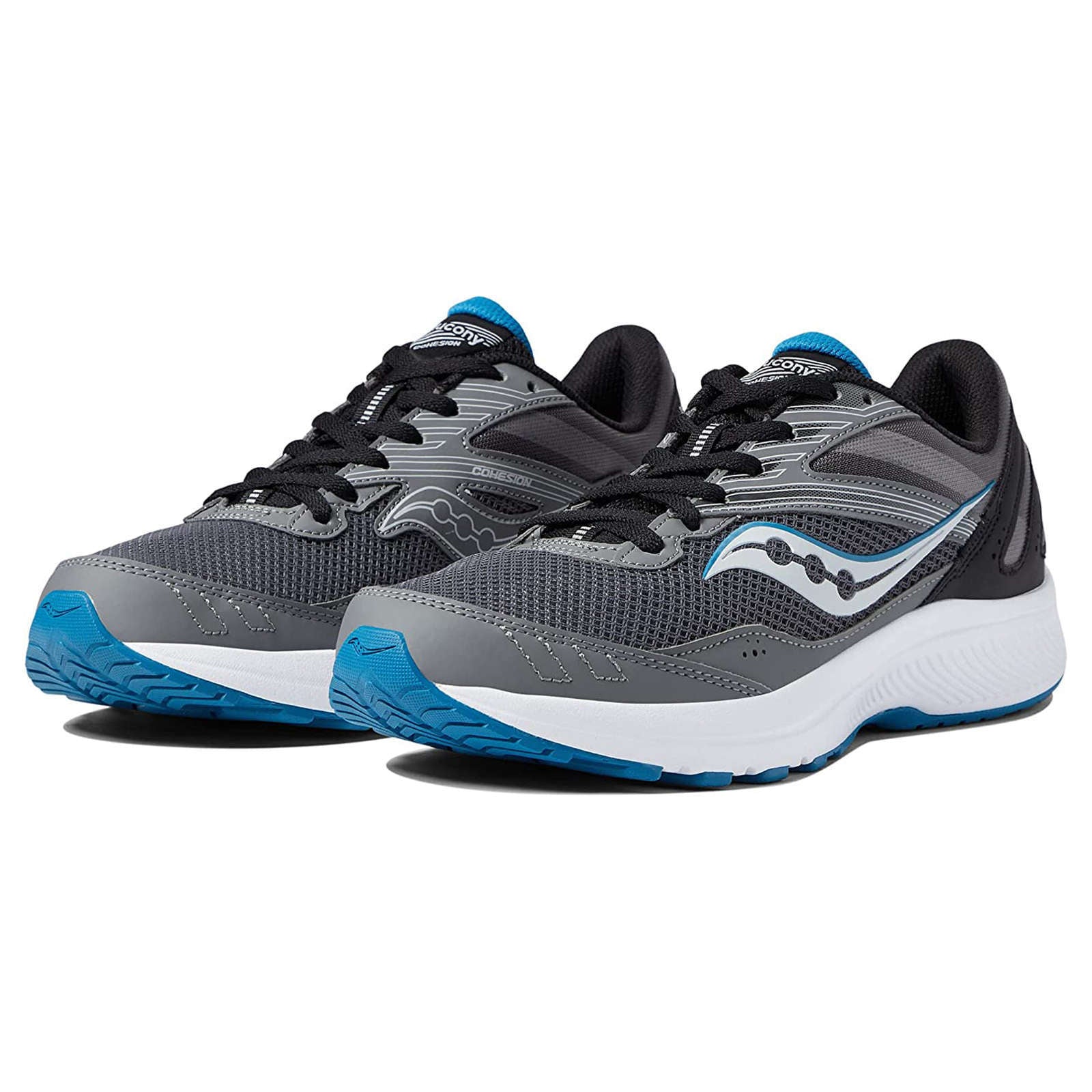 Saucony Cohesion 15 Synthetic Textile Men's Low-Top Sneakers#color_charcoal topaz