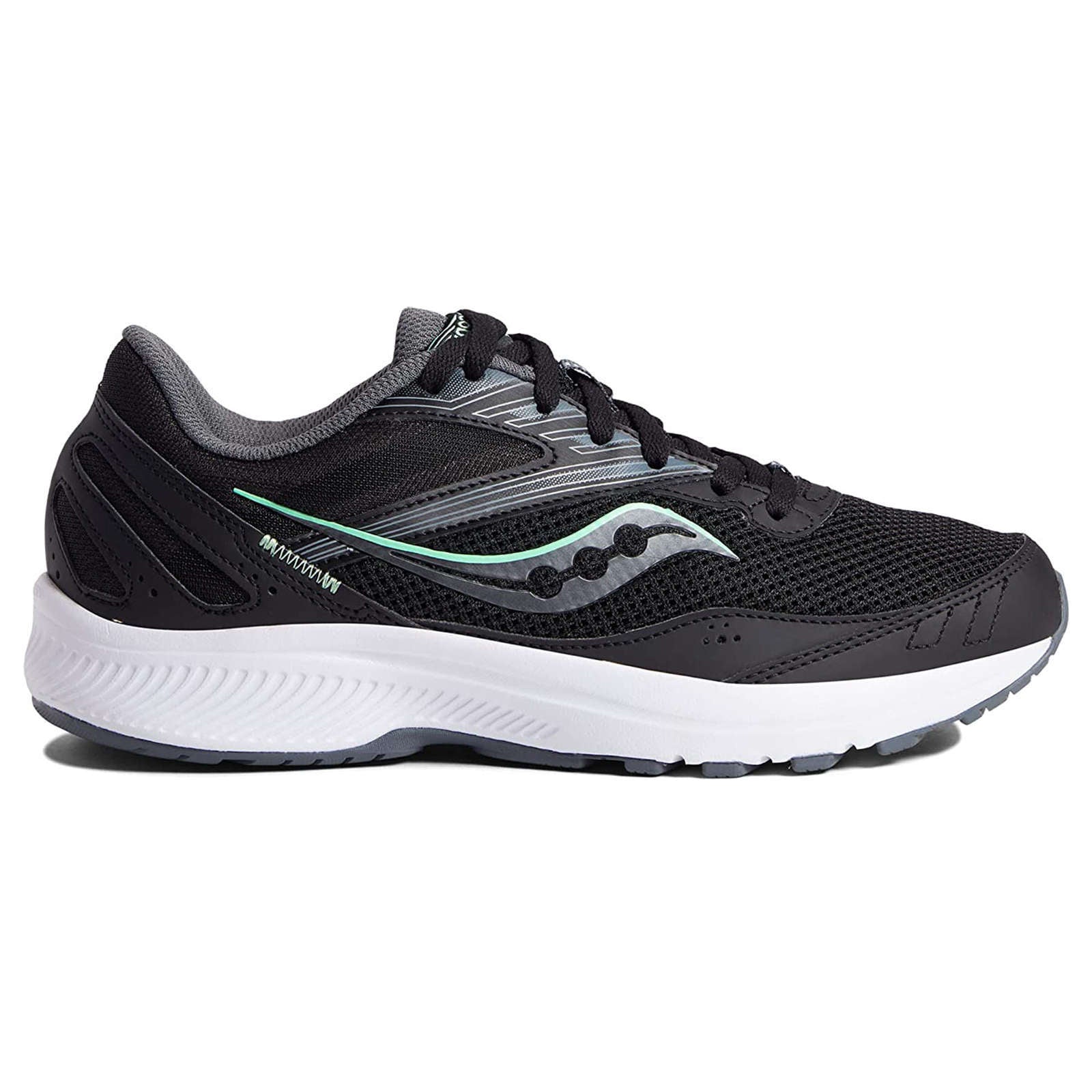 Saucony Cohesion 15 Synthetic Textile Women's Low-Top Sneakers#color_black meadow