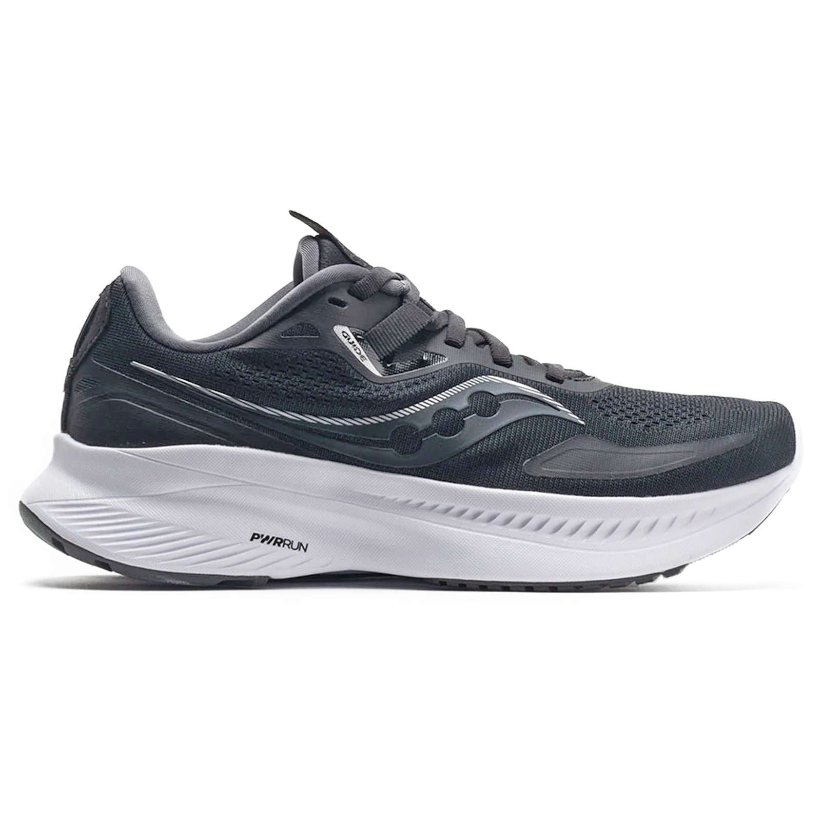 Saucony Guide 15 Synthetic Textile Men's Low-Top Sneakers#color_black white