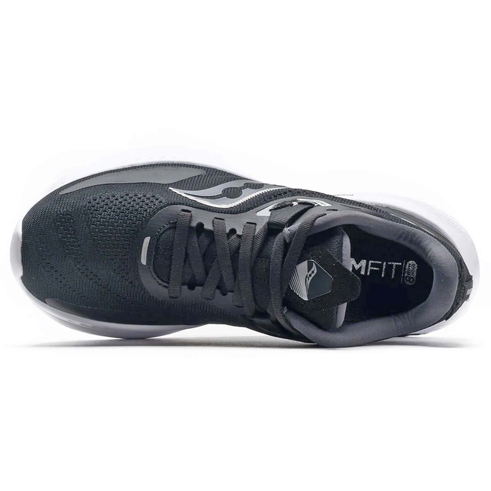 Saucony Guide 15 Synthetic Textile Men's Running Shoes#color_black white