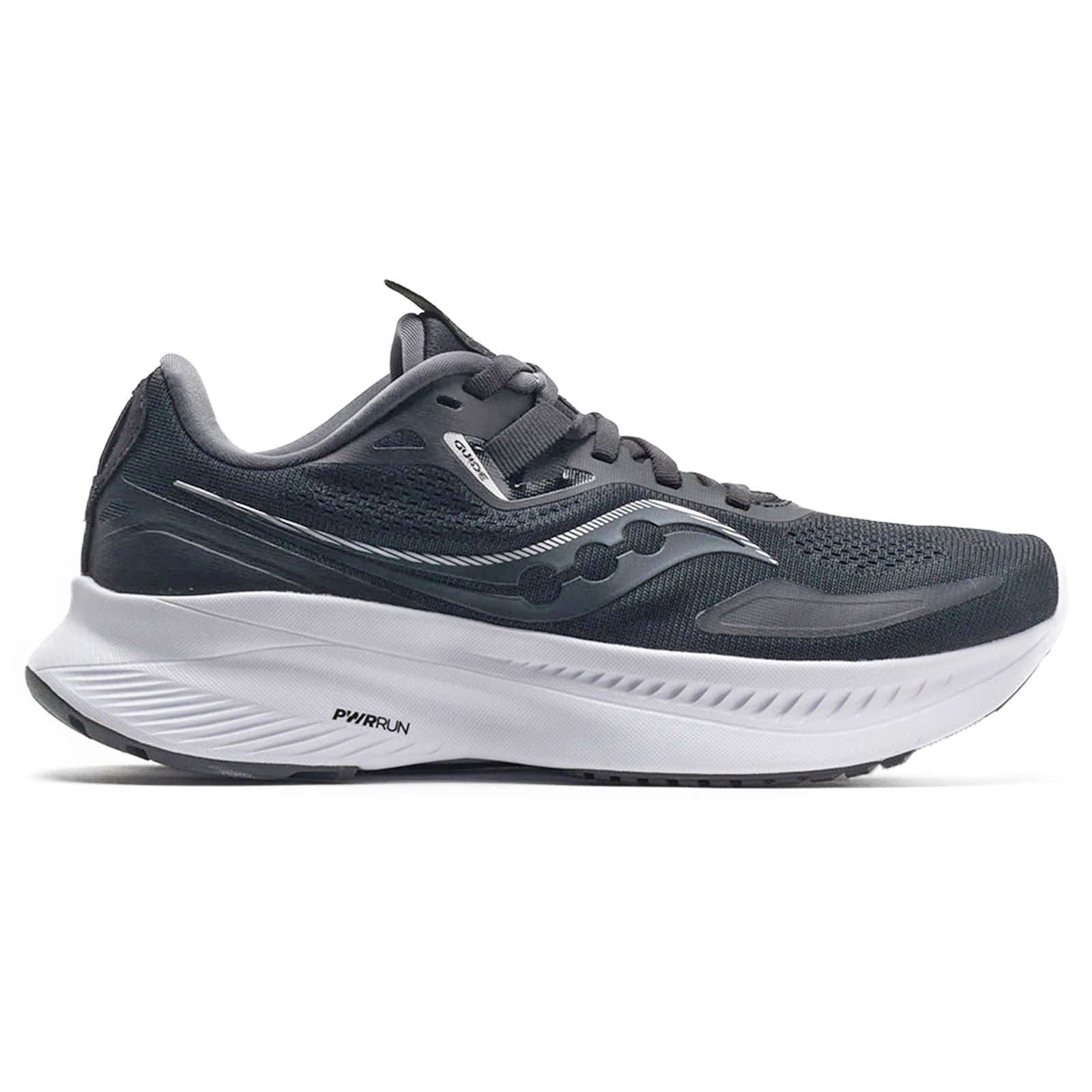 Saucony Guide 15 Synthetic Textile Women's Low-Top Sneakers#color_black white