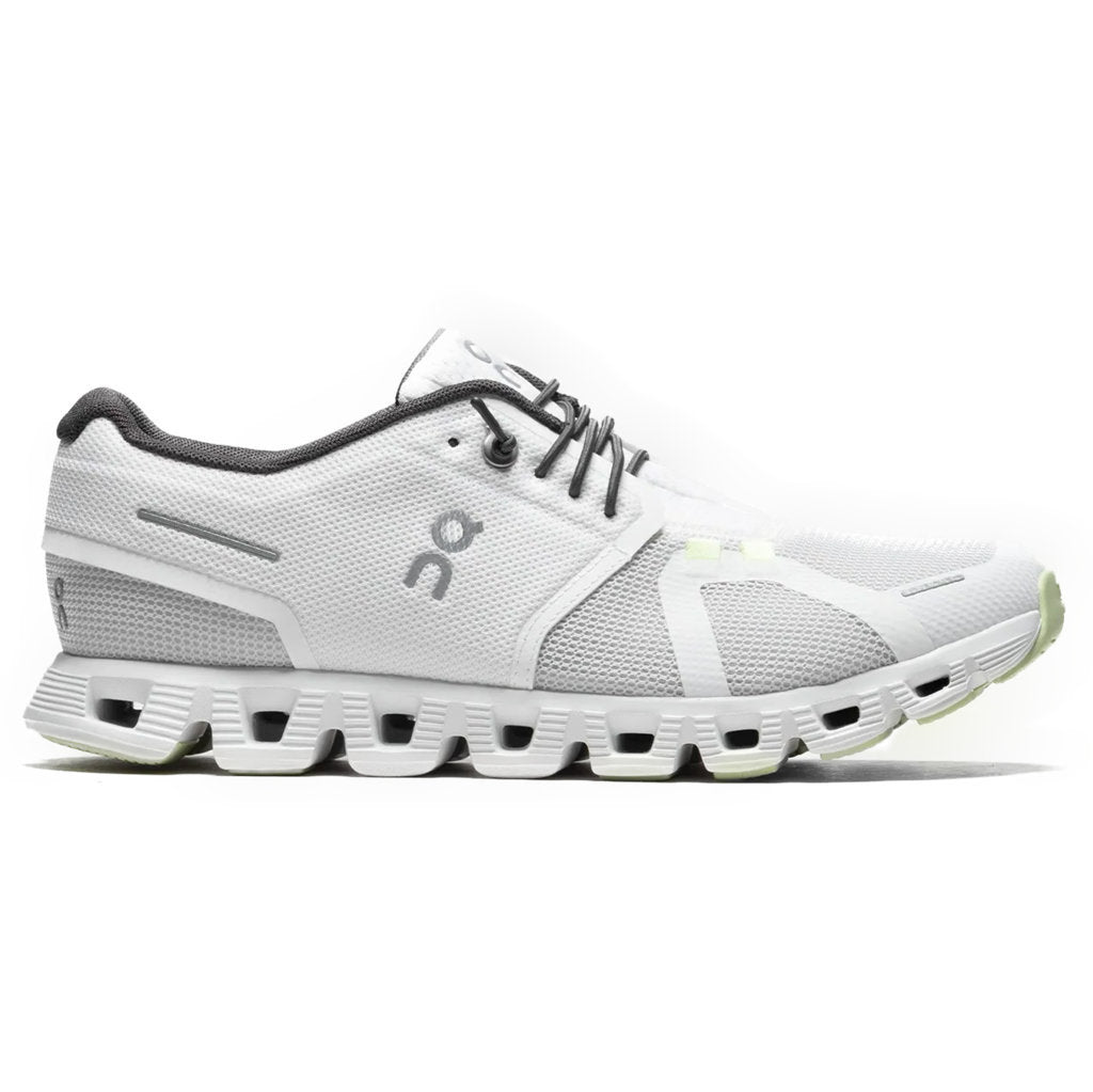 On Running Cloud 5 Push Textile Women's Low-Top Sneakers#color_white oasis