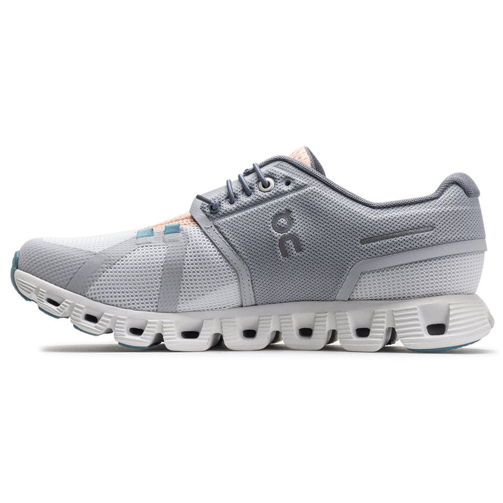 On Running Cloud 5 Push Textile Women's Low-Top Sneakers#color_glacier undyed white