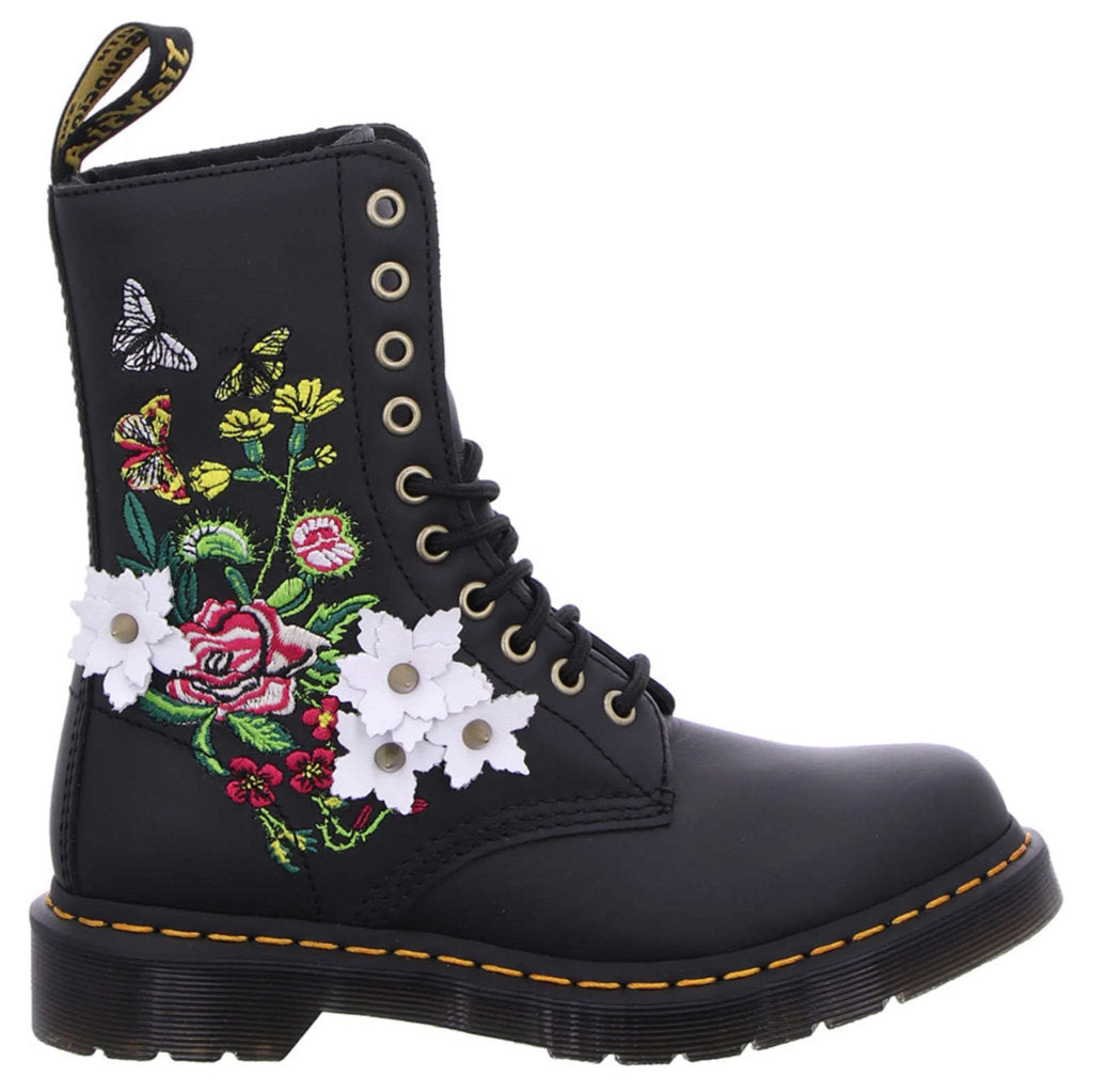 Dr. Martens 1490 Floral Bloom Nappa Leather Women's Mid-Calf Boots#color_black