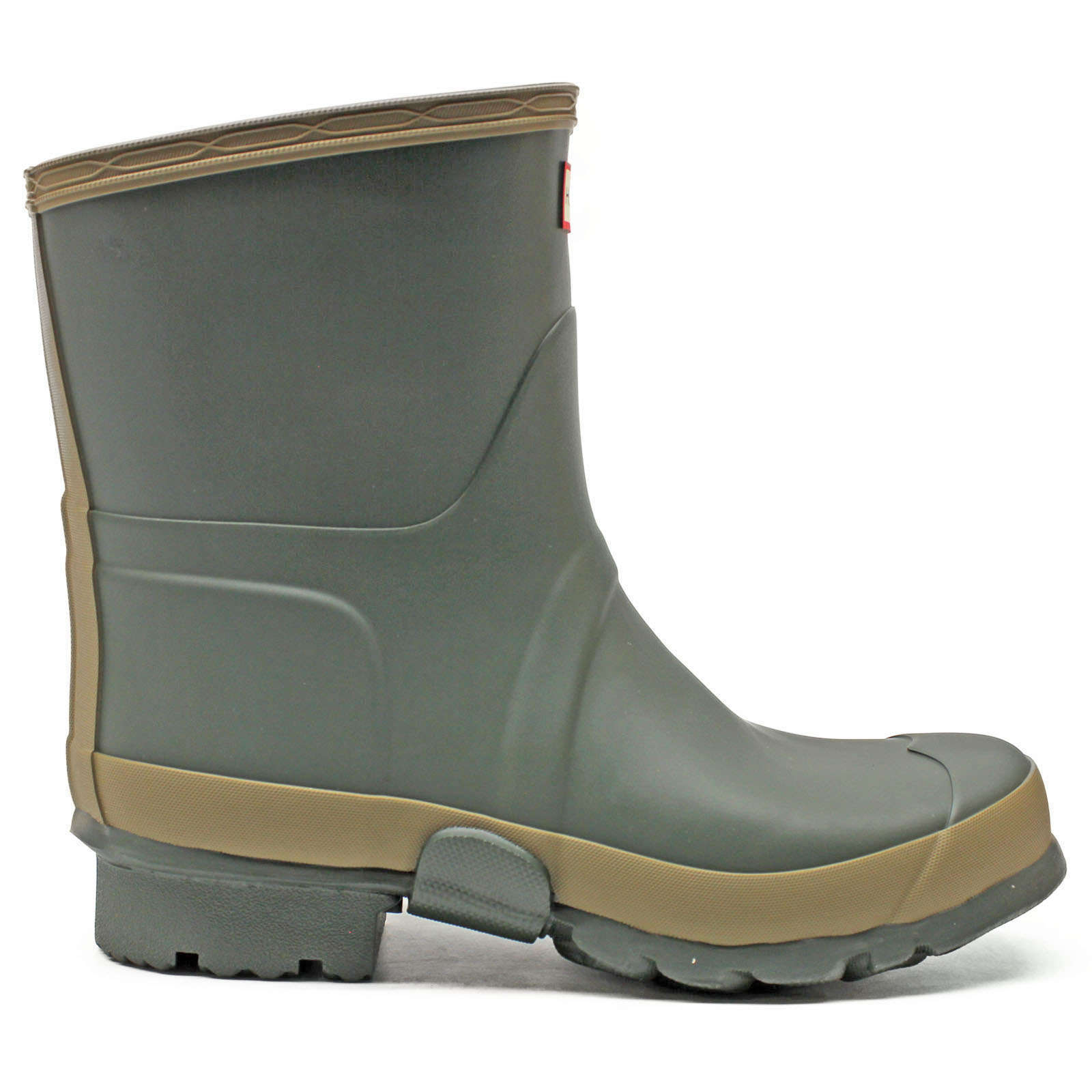 Hunter Field Gardener Rubber Women's Short Wellington Boots#color_dark olive clay