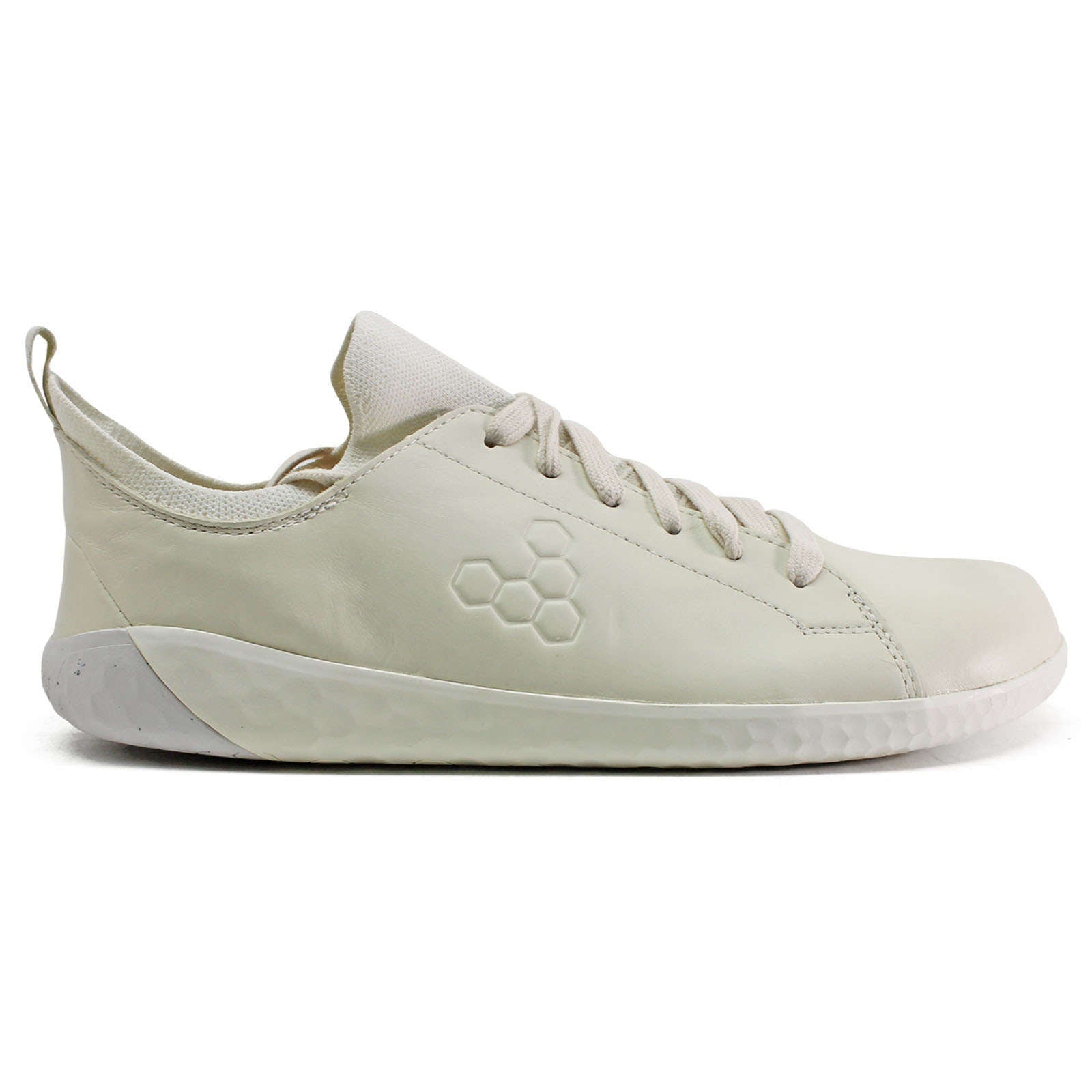 Vivobarefoot Geo Court Knit Leather Womens Sneakers#color_limestone