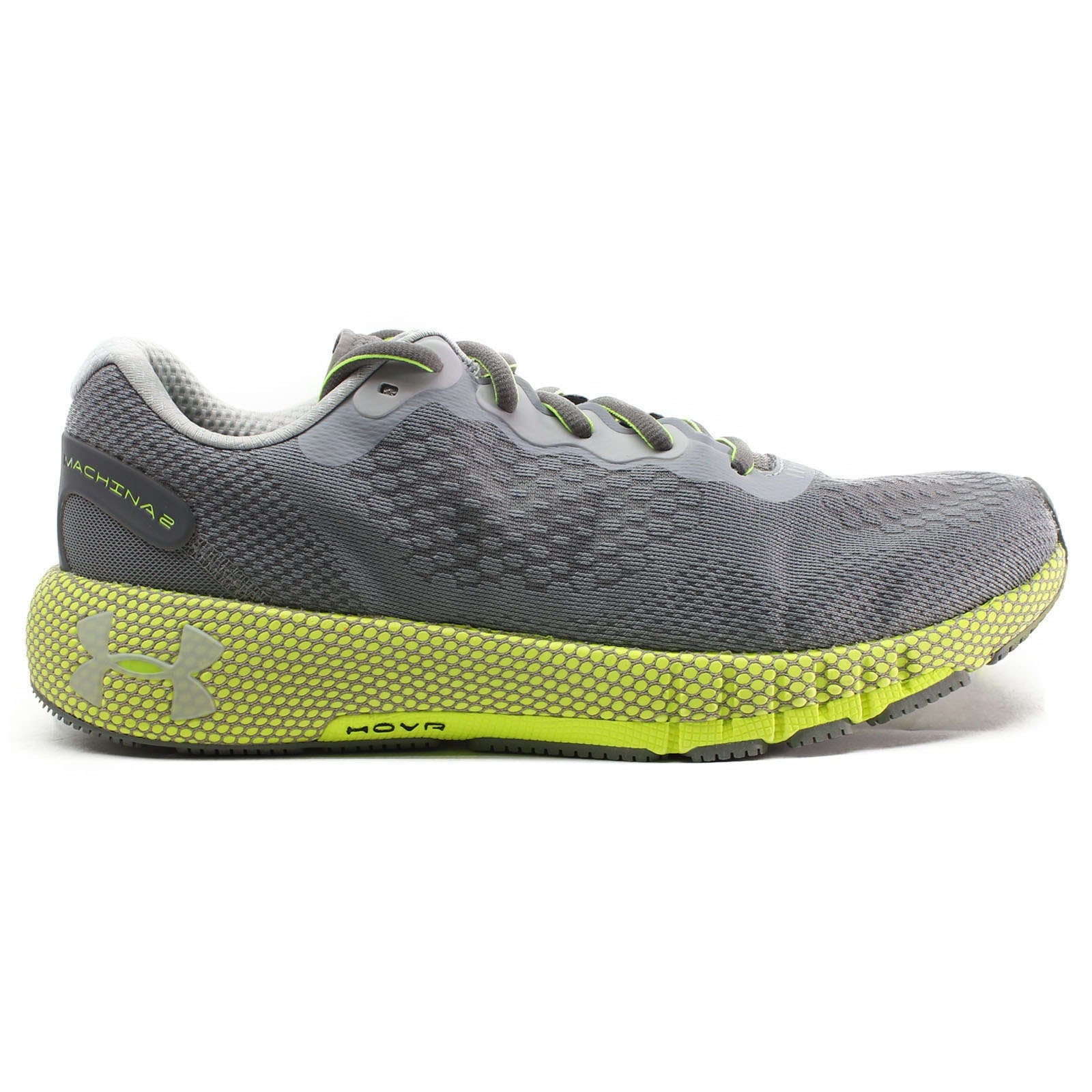 Under Armour HOVR Machina 2 Synthetic Textile Men's Low-Top Sneakers#color_grey yellow