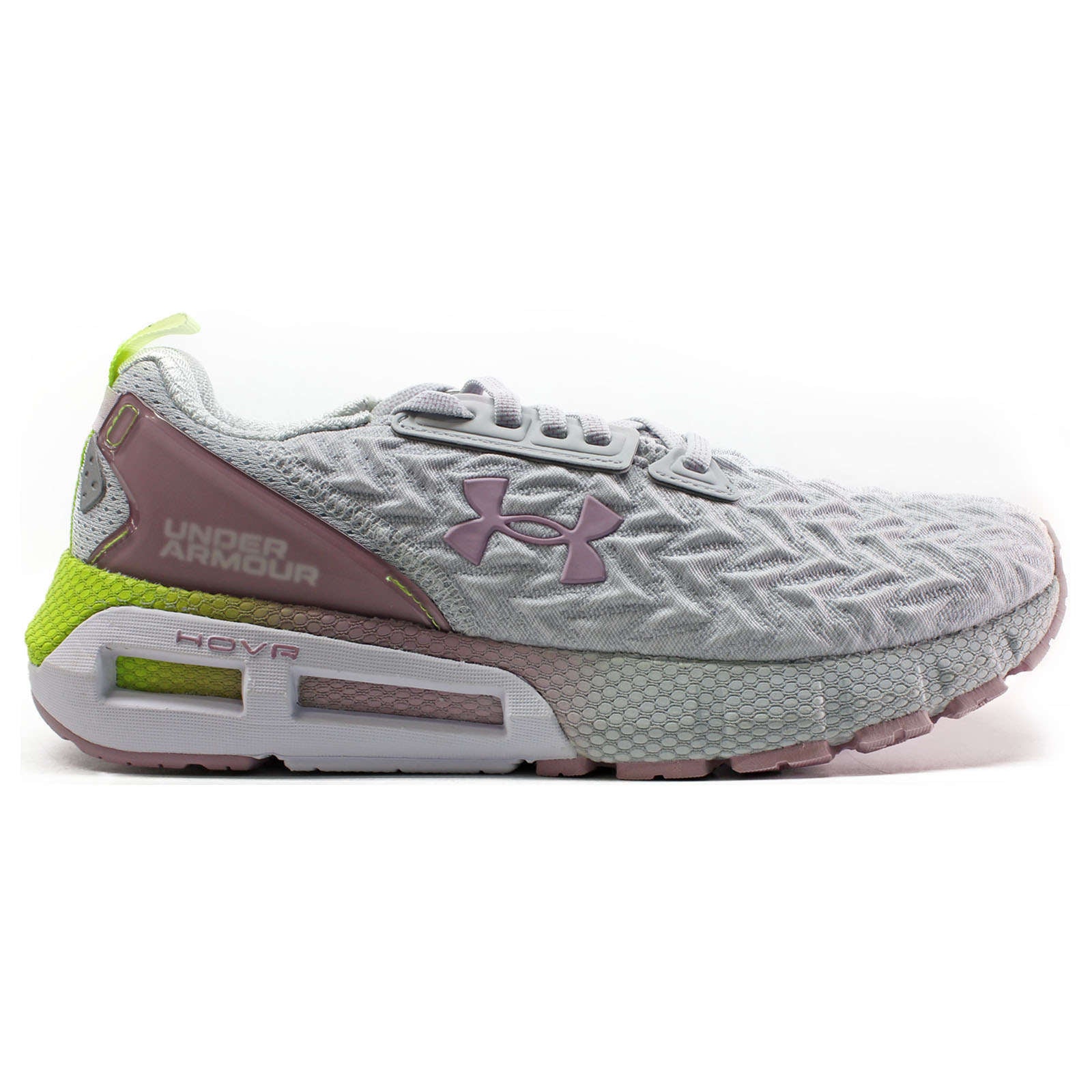 Under Armour HOVR Mega 2 Clone Synthetic Textile Women's Low-Top Sneakers#color_grey pink