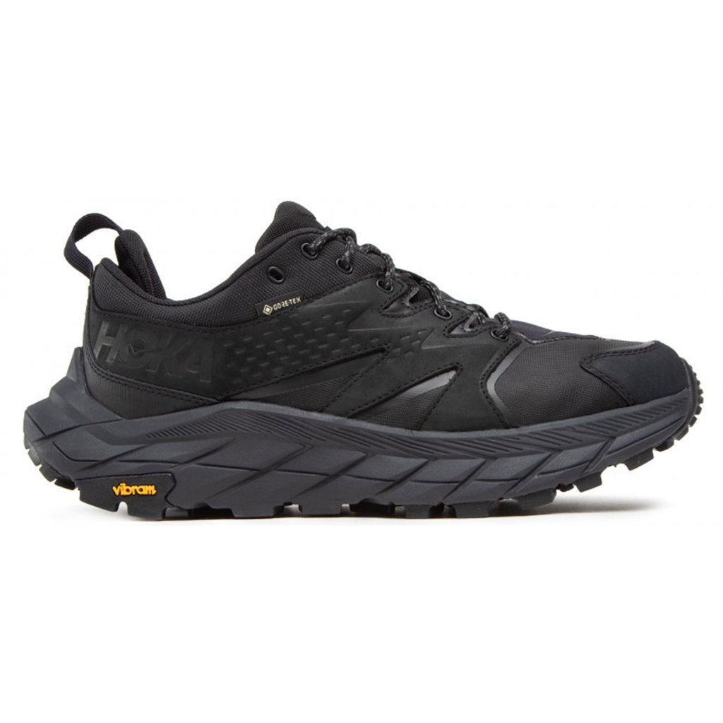 Hoka One One Anacapa Low GTX Leather Textile Mens Sneakers#color_black black