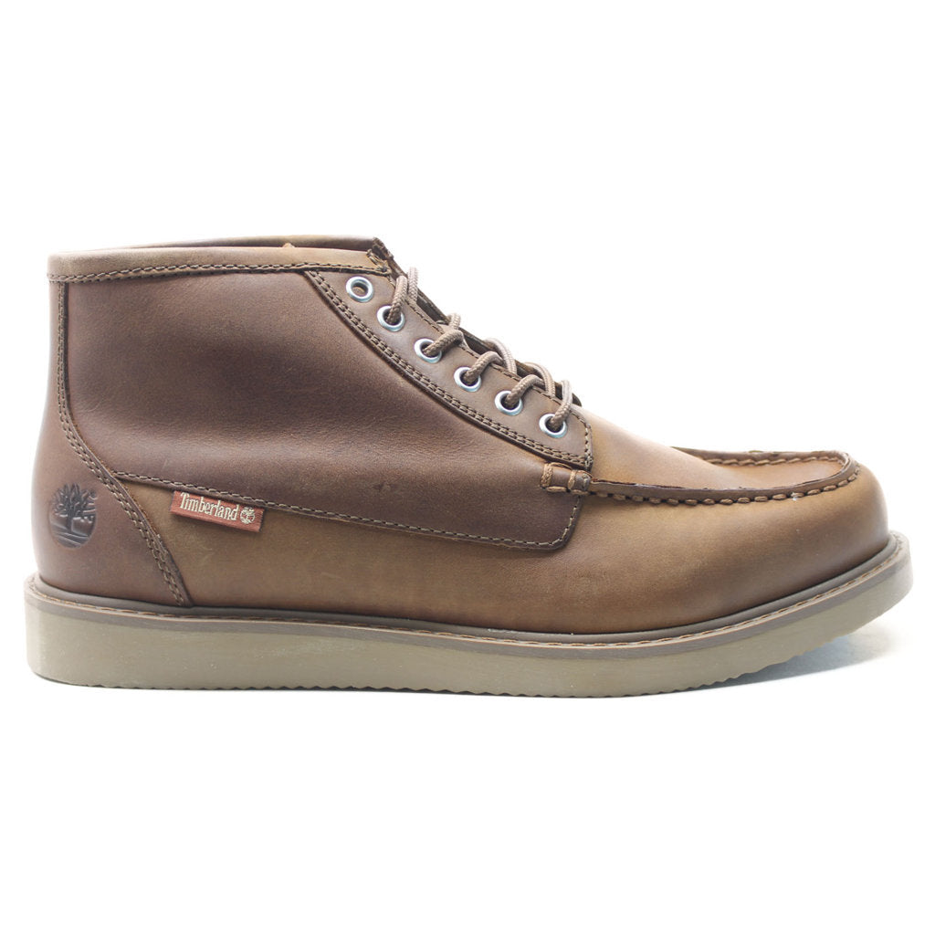 Timberland Newmarket II Moc Toe Chukka Leather Mens Boots#color_rust
