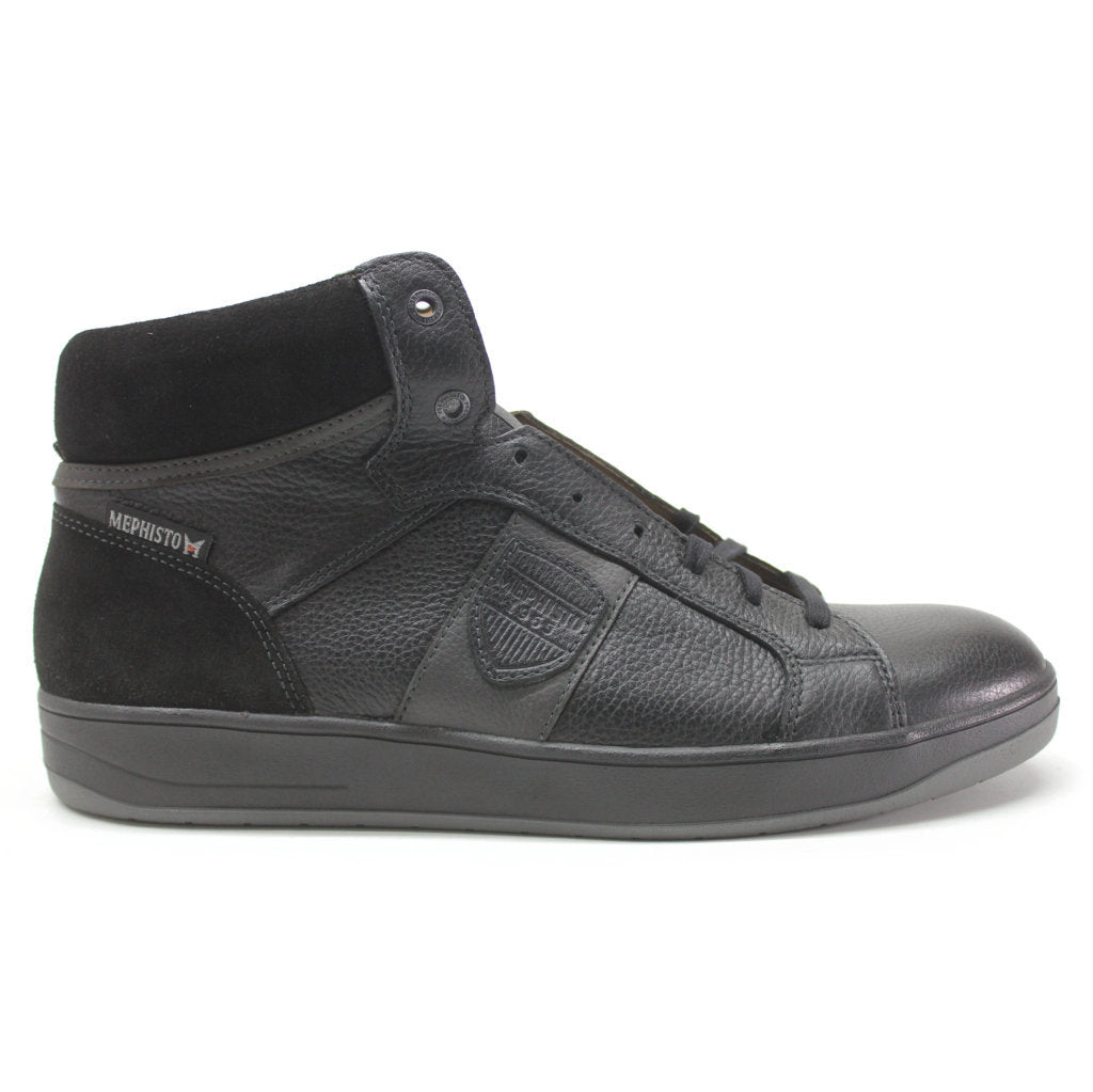 Mephisto Heliot Leather Mens Sneakers#color_black