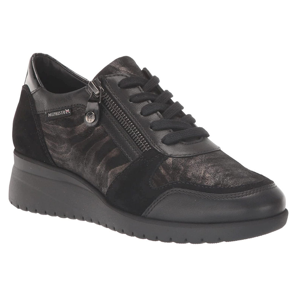 Mephisto Iasmina Leather Womens Sneakers#color_black