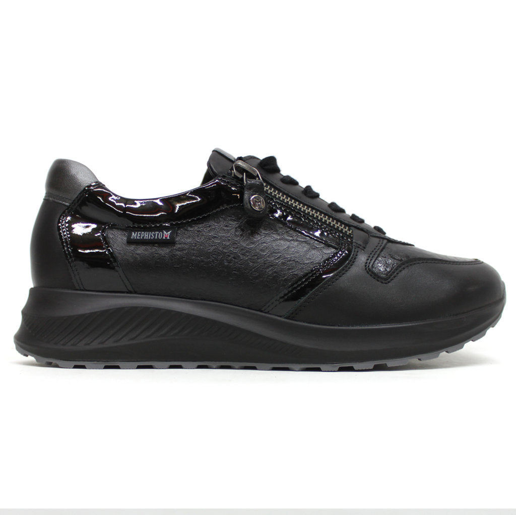 Mephisto Kim Leather Womens Sneakers#color_black mix