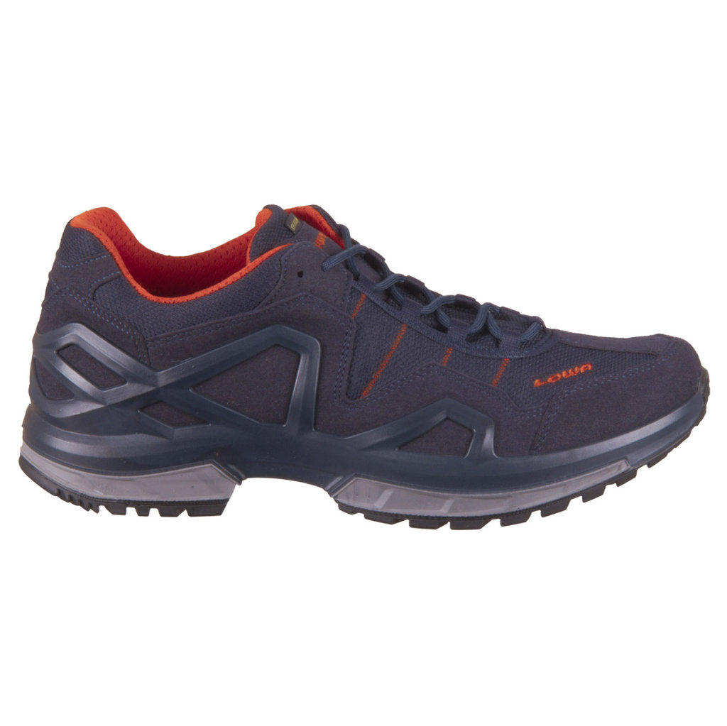 Lowa Gorgon GTX Suede Leather Men's Sneakers#color_navy orange