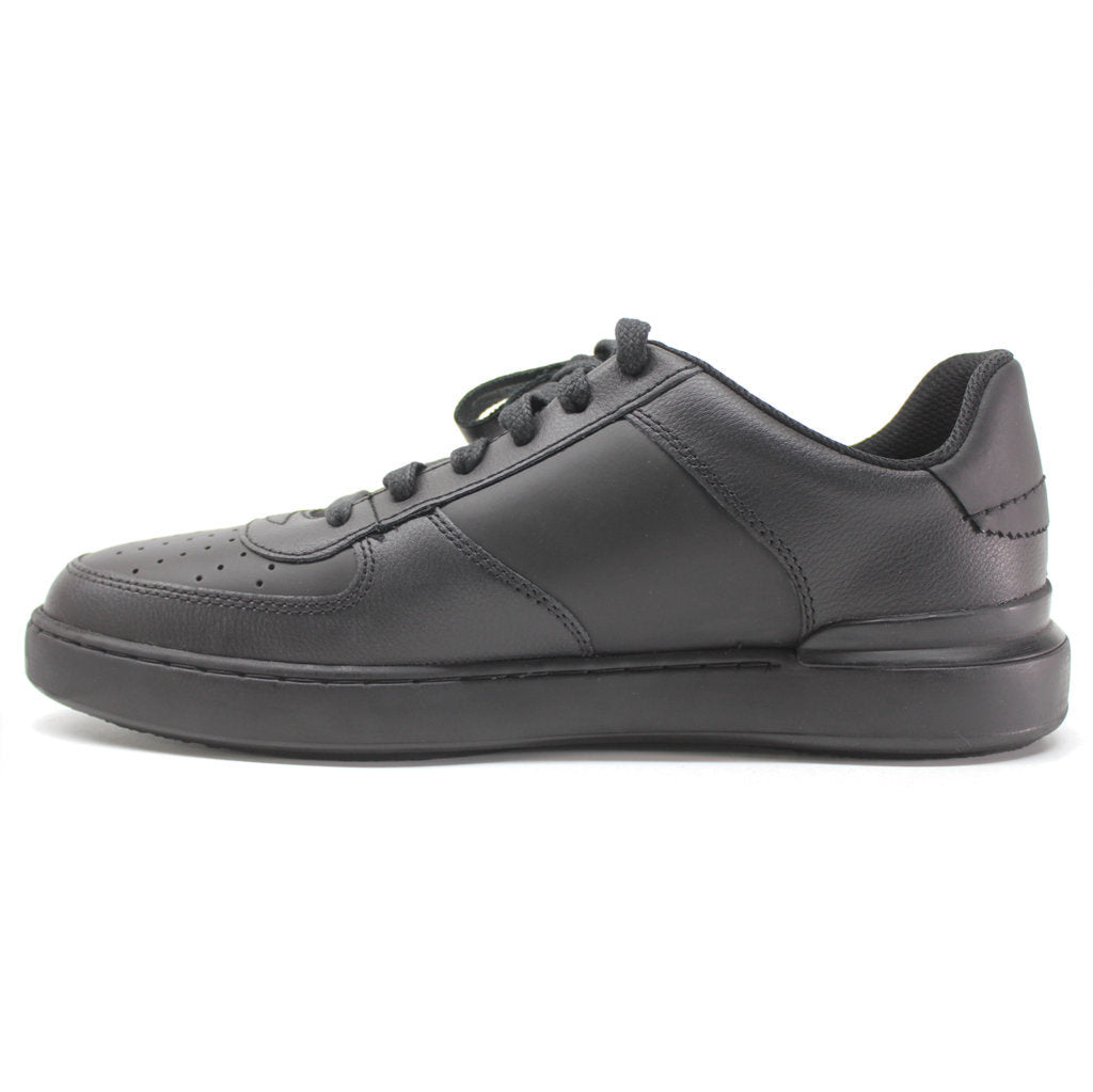 Clarks Originals CourtLite Tie Leather Men's Low-Top Retro Trainers#color_black