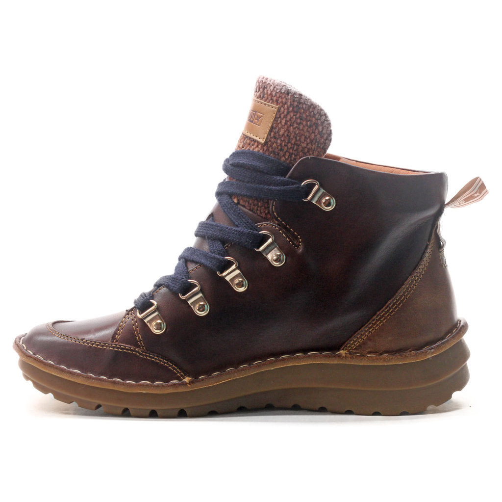 Pikolinos Cazorla W5U-8502 Leather Womens Boots#color_caoba