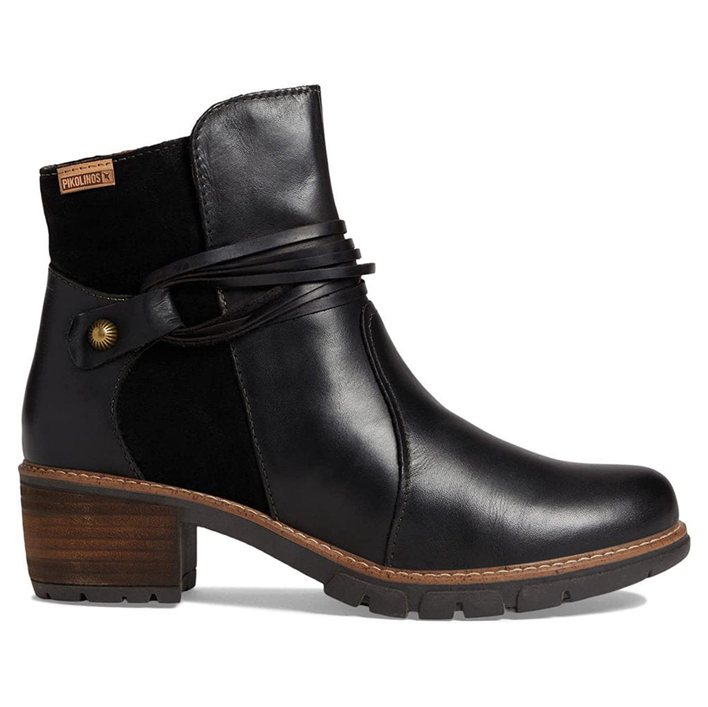 Pikolinos San Sebastia W1T-8906 Leather Womens Boots#color_black